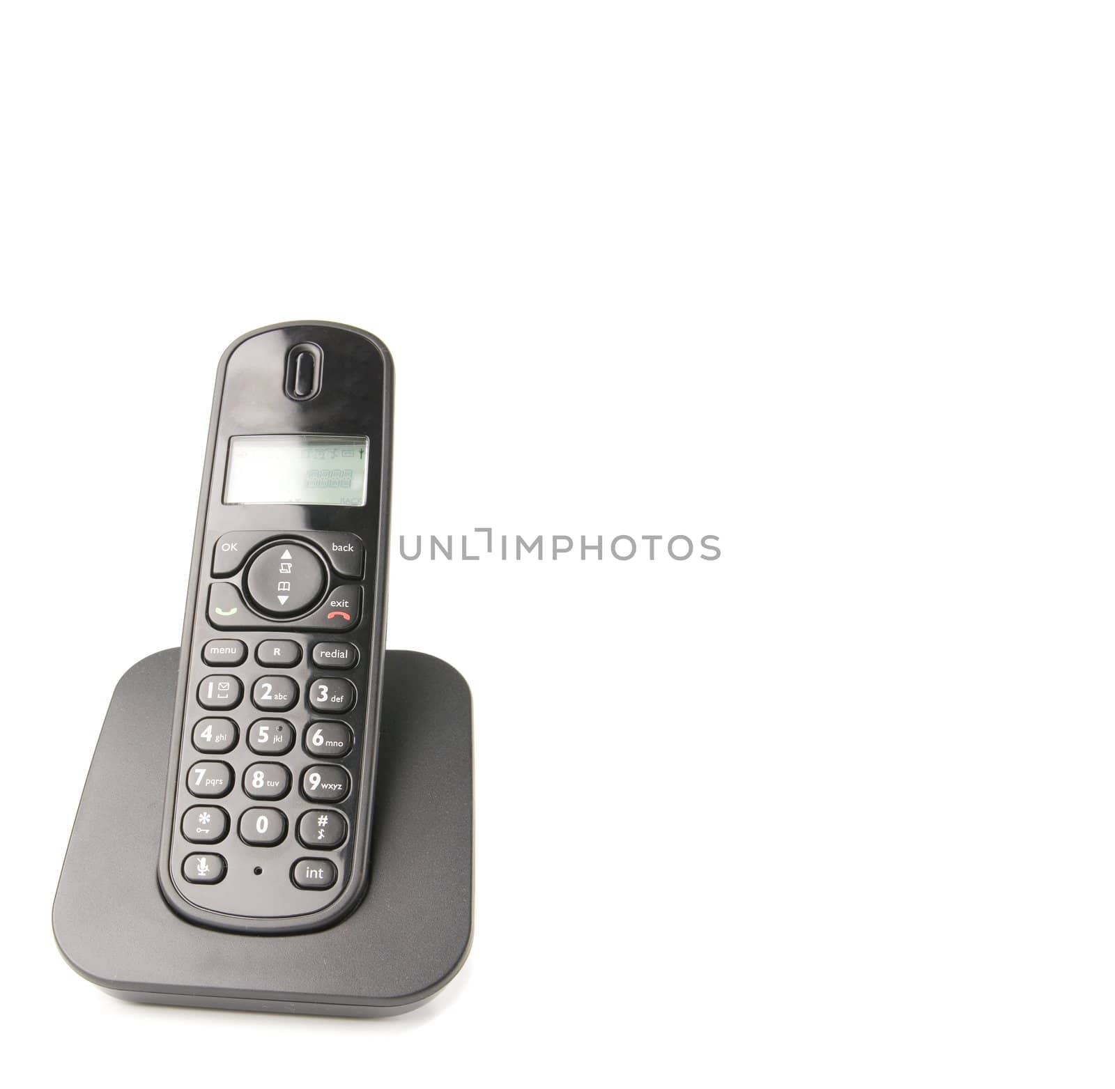 dect cordless phone isolated on withe background