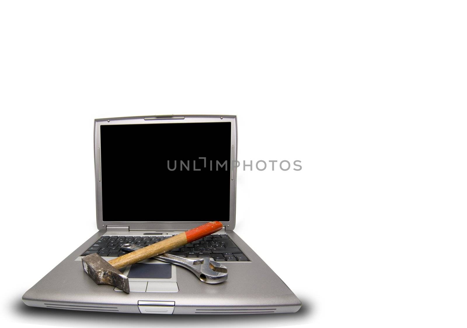 laptop and tools by Trebuchet