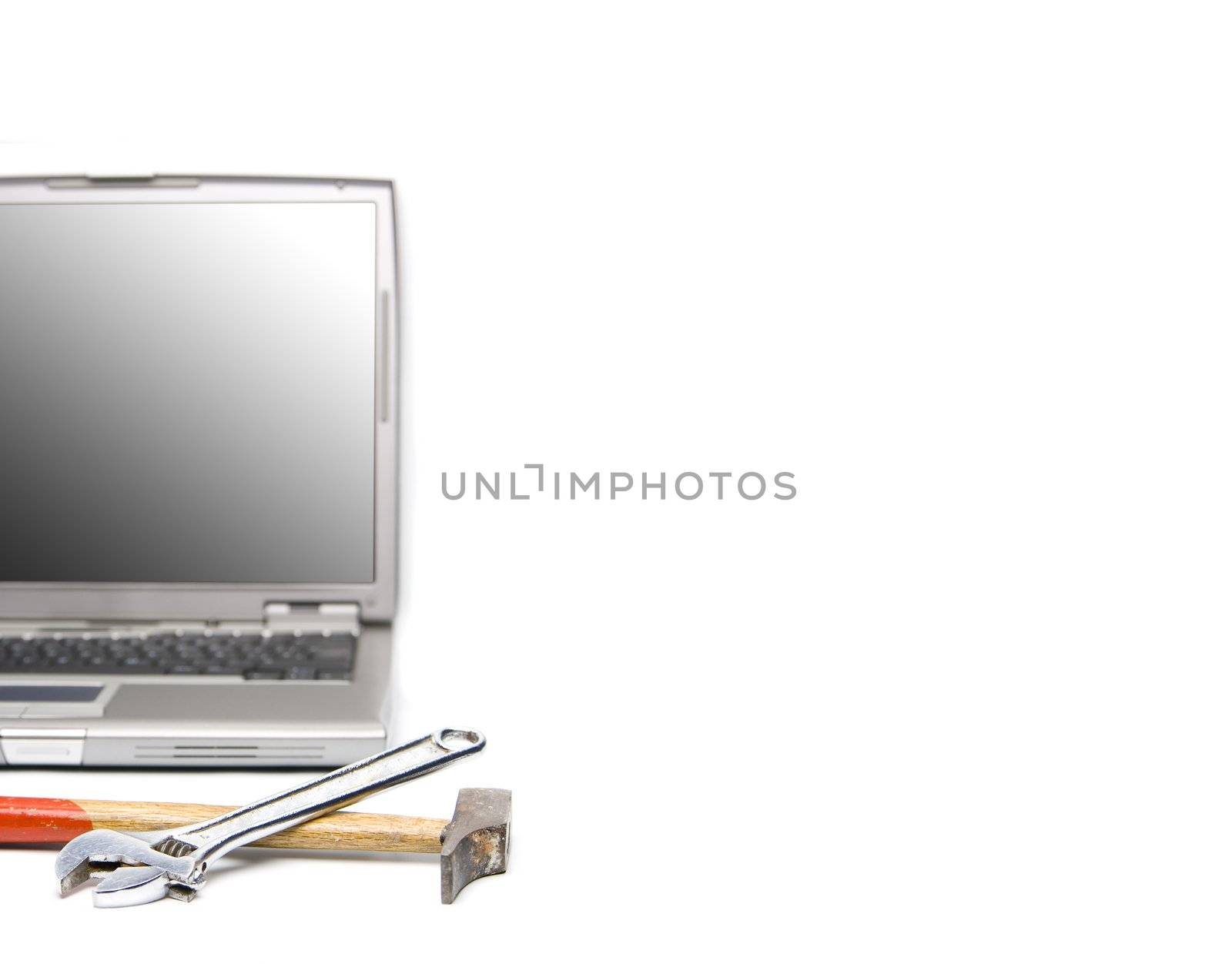 laptop and tools by Trebuchet