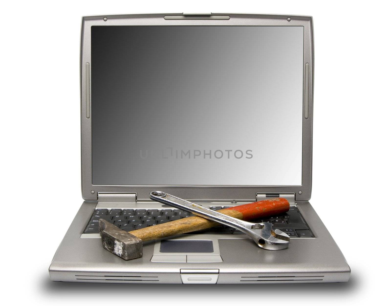 laptop and tools by Trebuchet