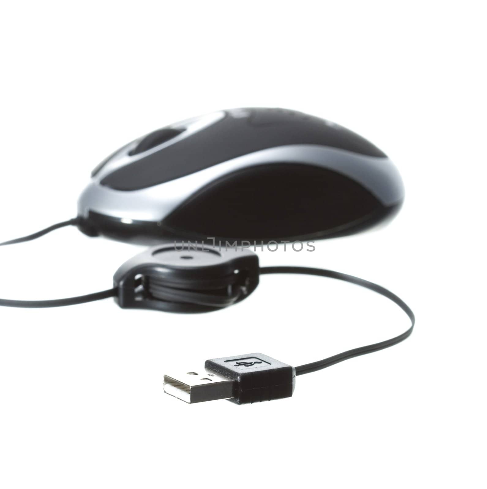 small computer mouse isolated on withe background