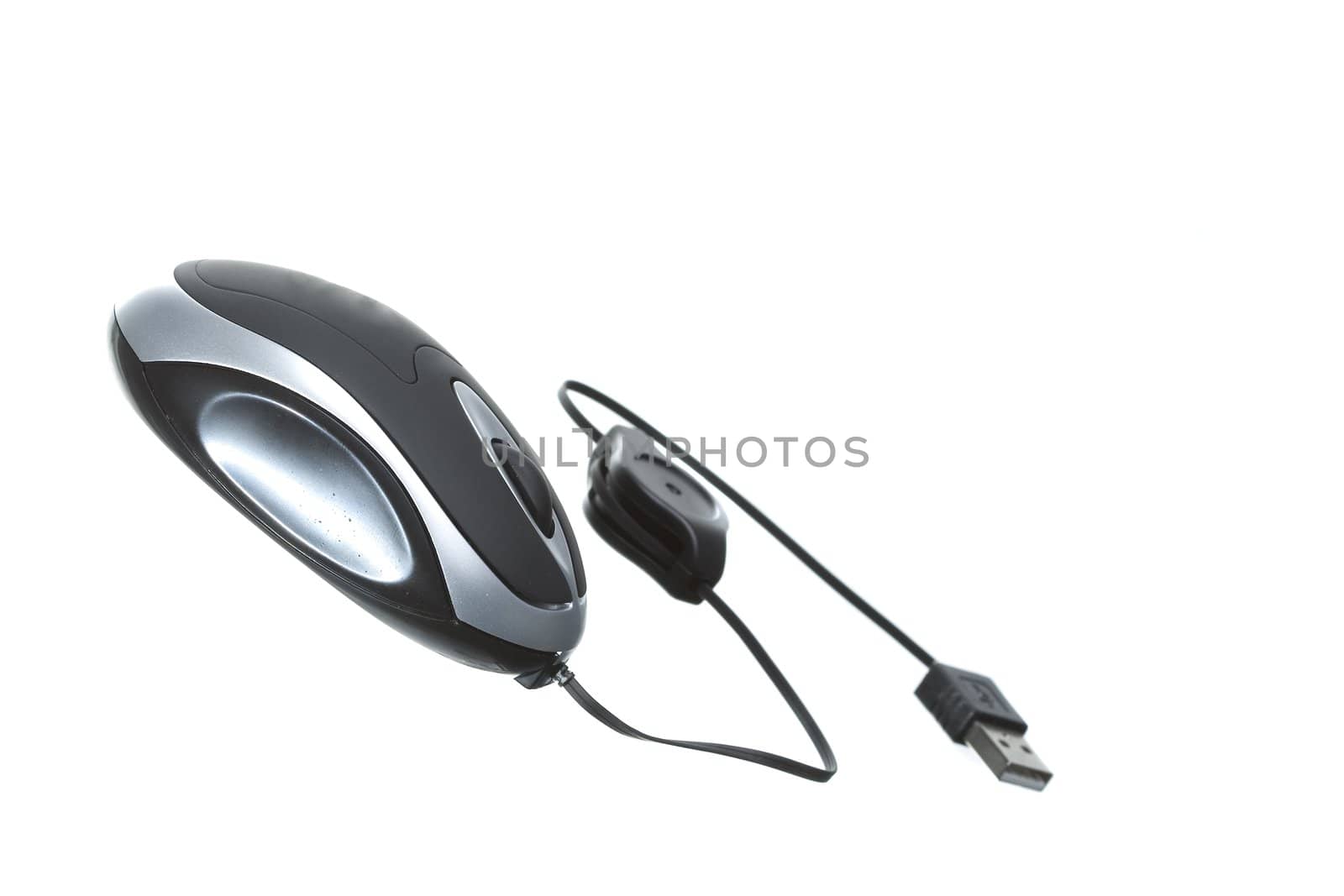 small computer mouse isolated on withe background