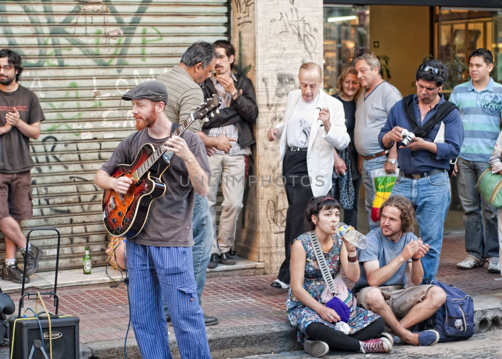 Street Music at the San Telmo Street Market, Buenos Aires, Argentina, March 7th 2010