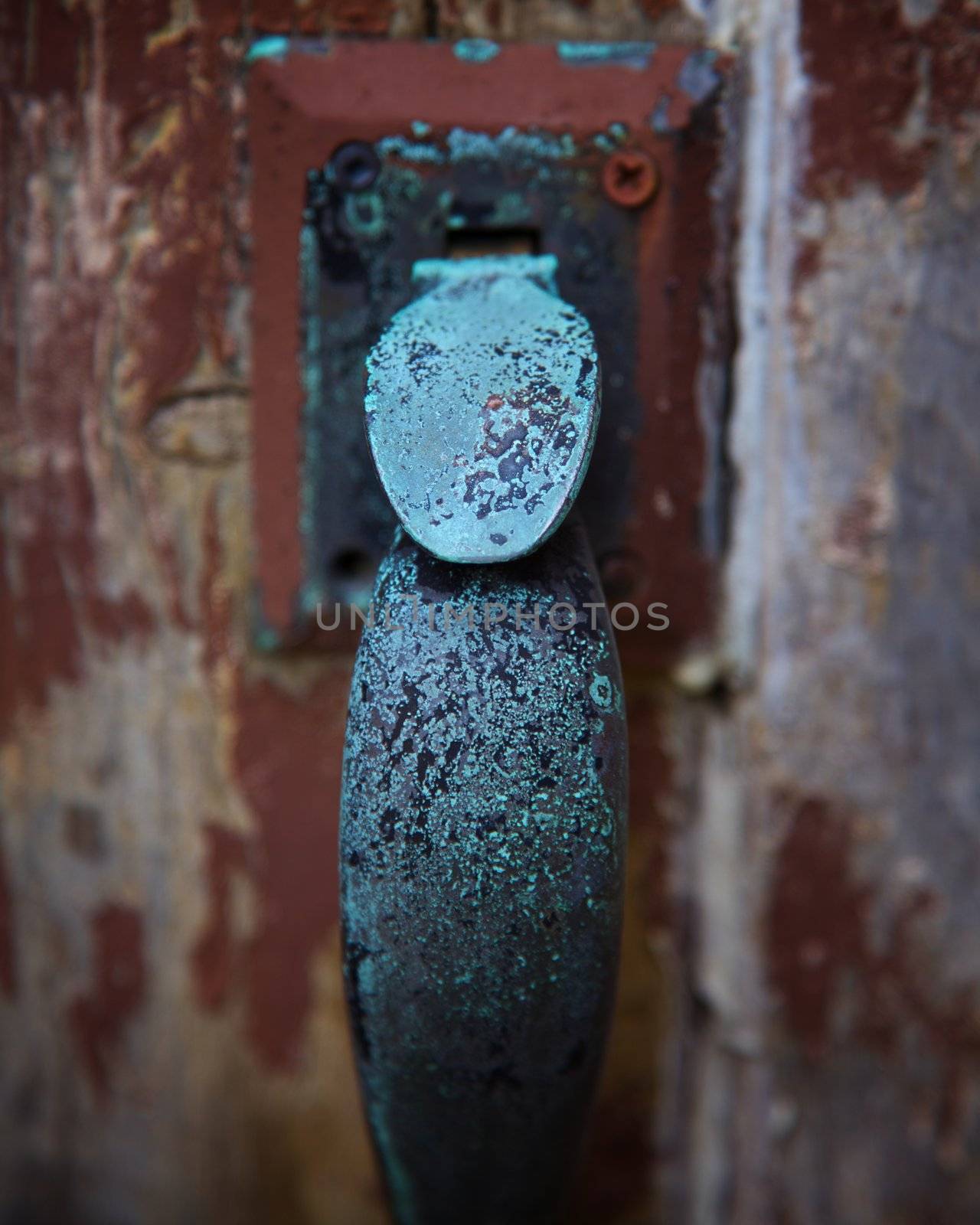 Selective Focus on Church Door Handle