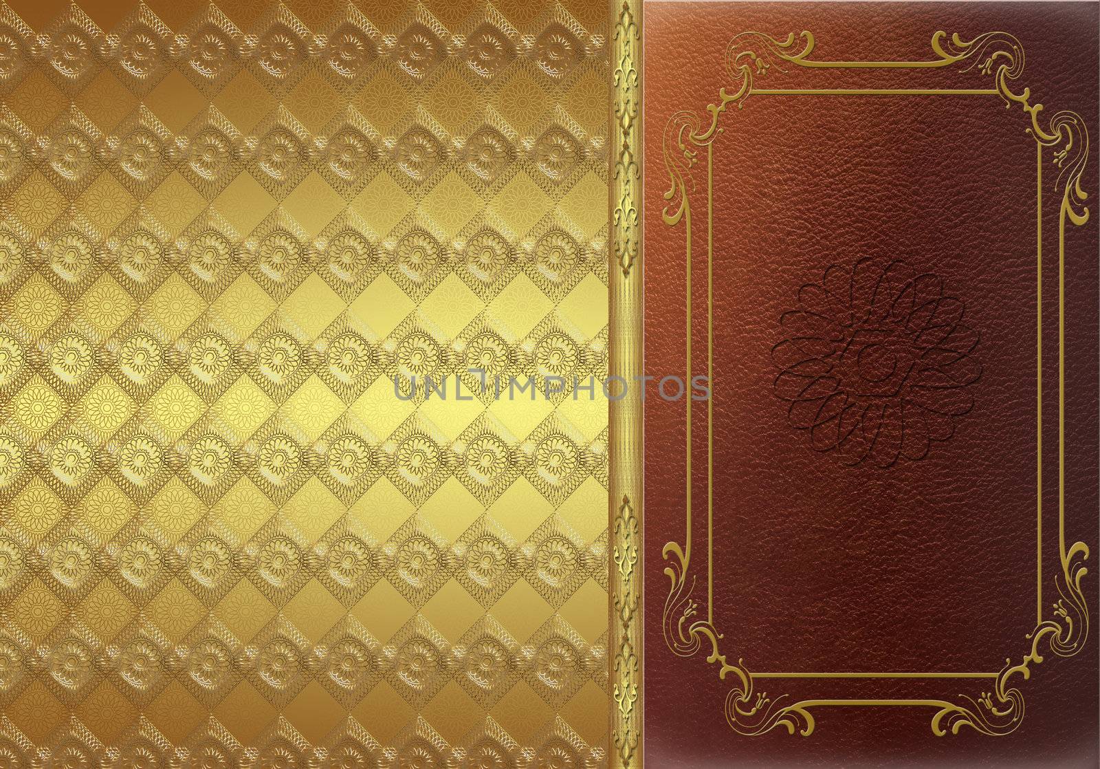 Golden background with decorative elements