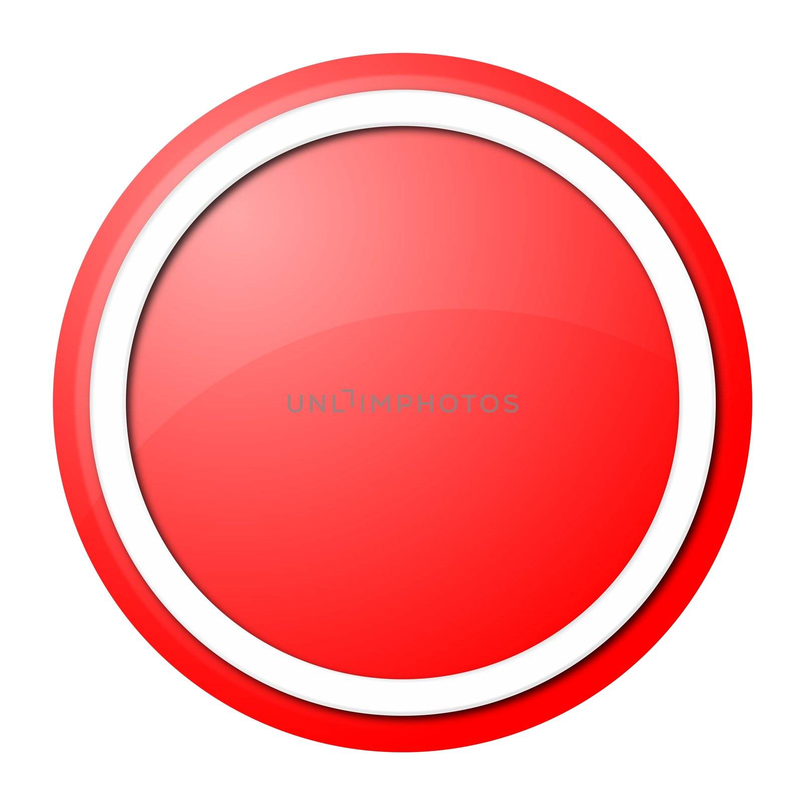 round button with white ring for web design and presentation