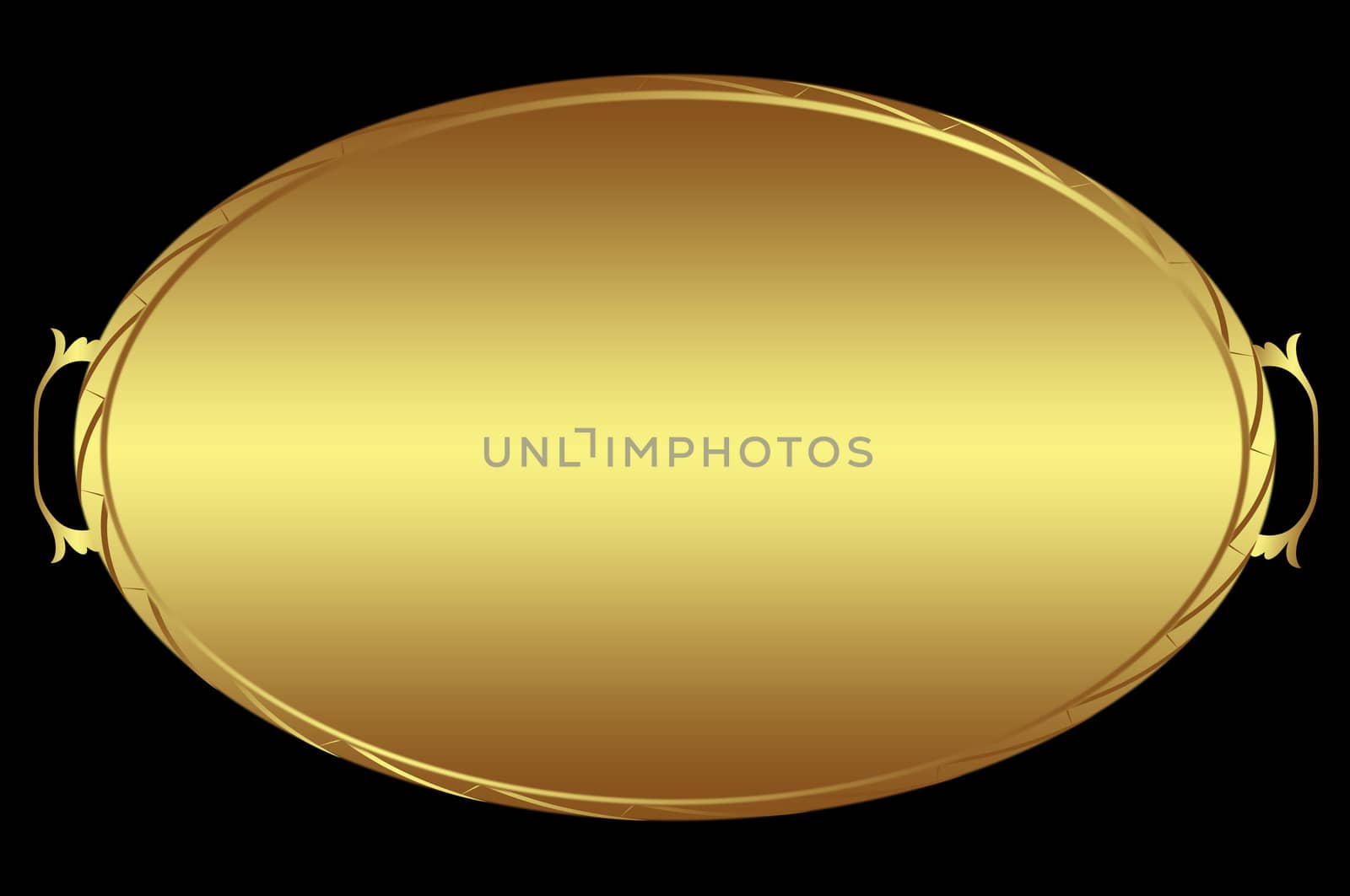 Decorative golden plate for your text