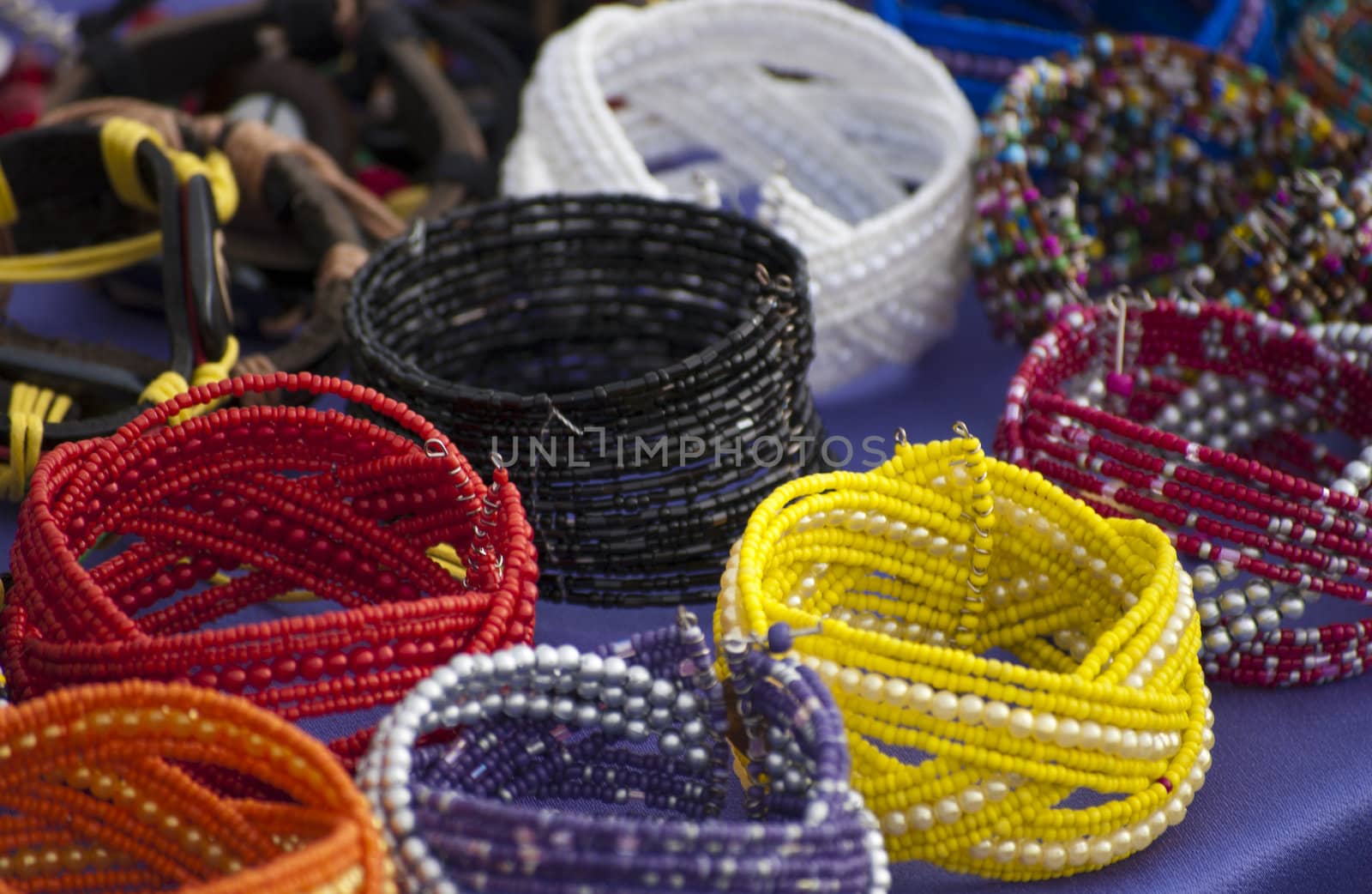 Colorfull bracelets at local market