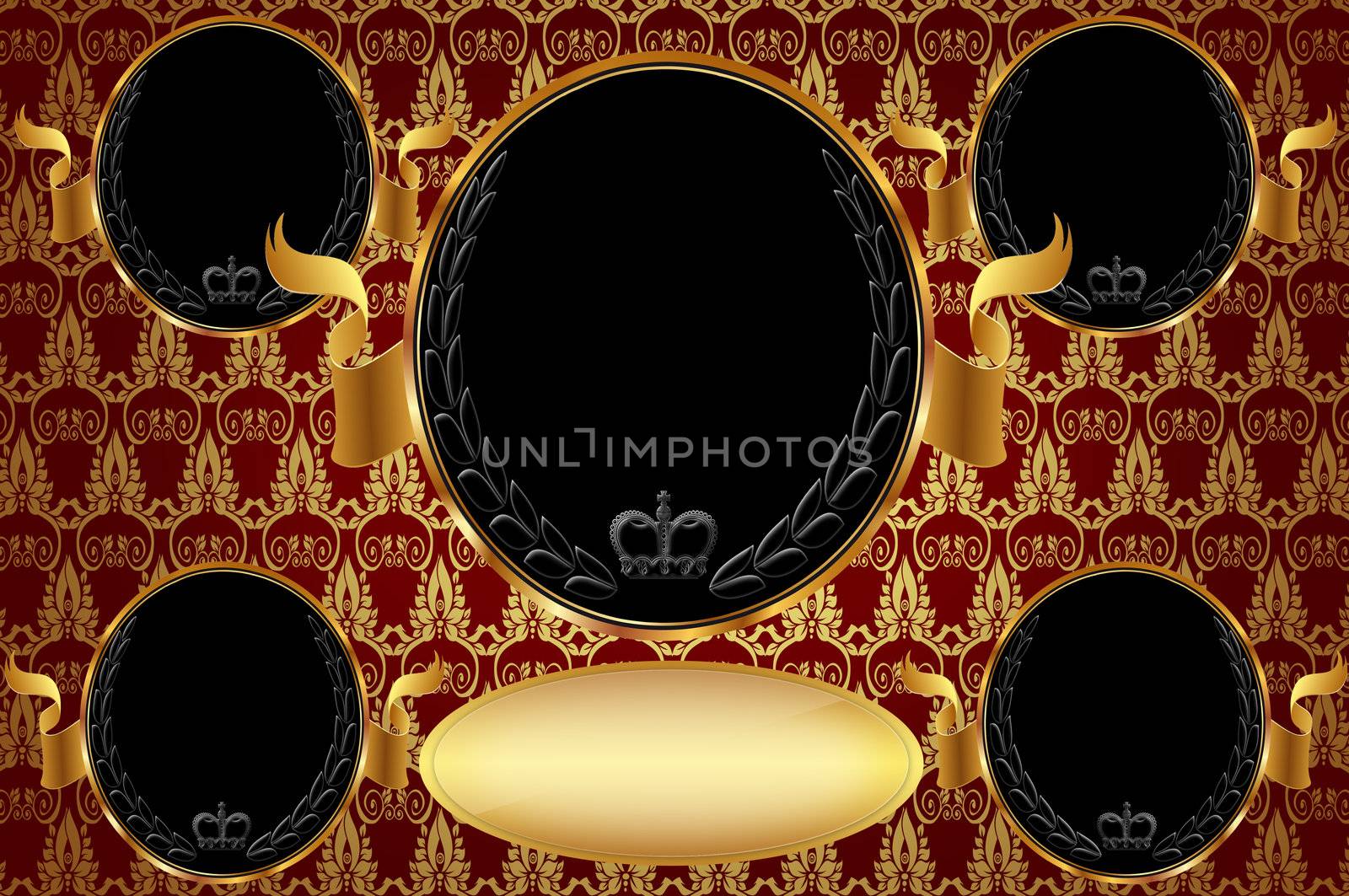 Golden frames for your photo and text