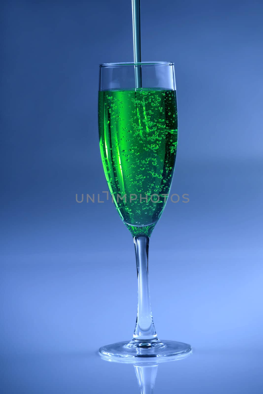 Green sparkling drink by jarenwicklund