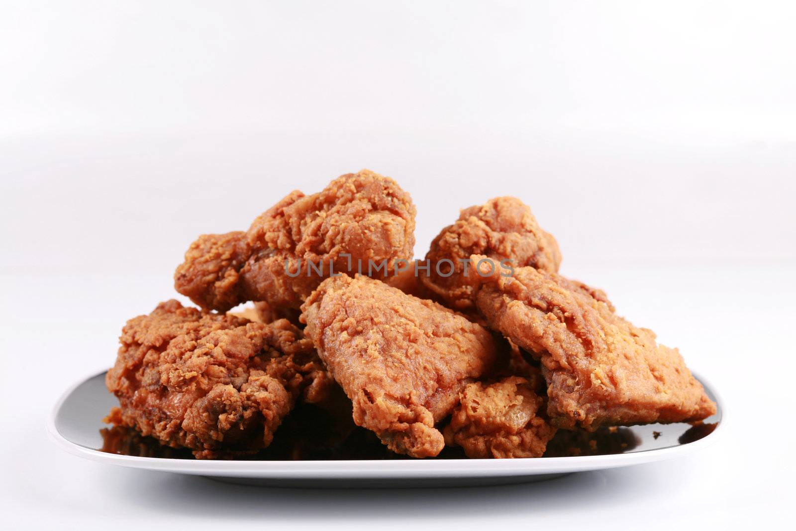 Plate of crispy, delicious fried chicken