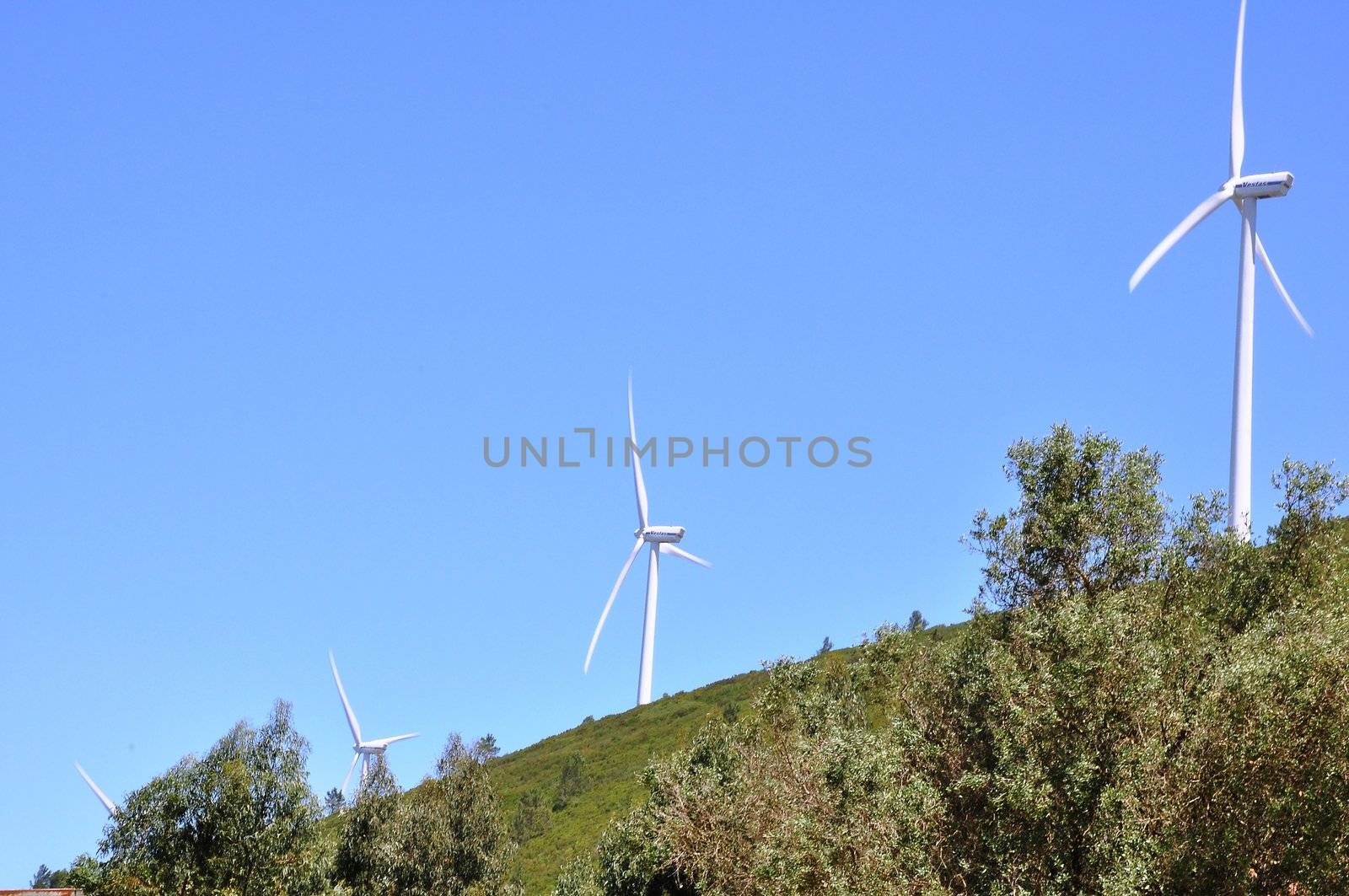 Landscape with wind power generators by vas25