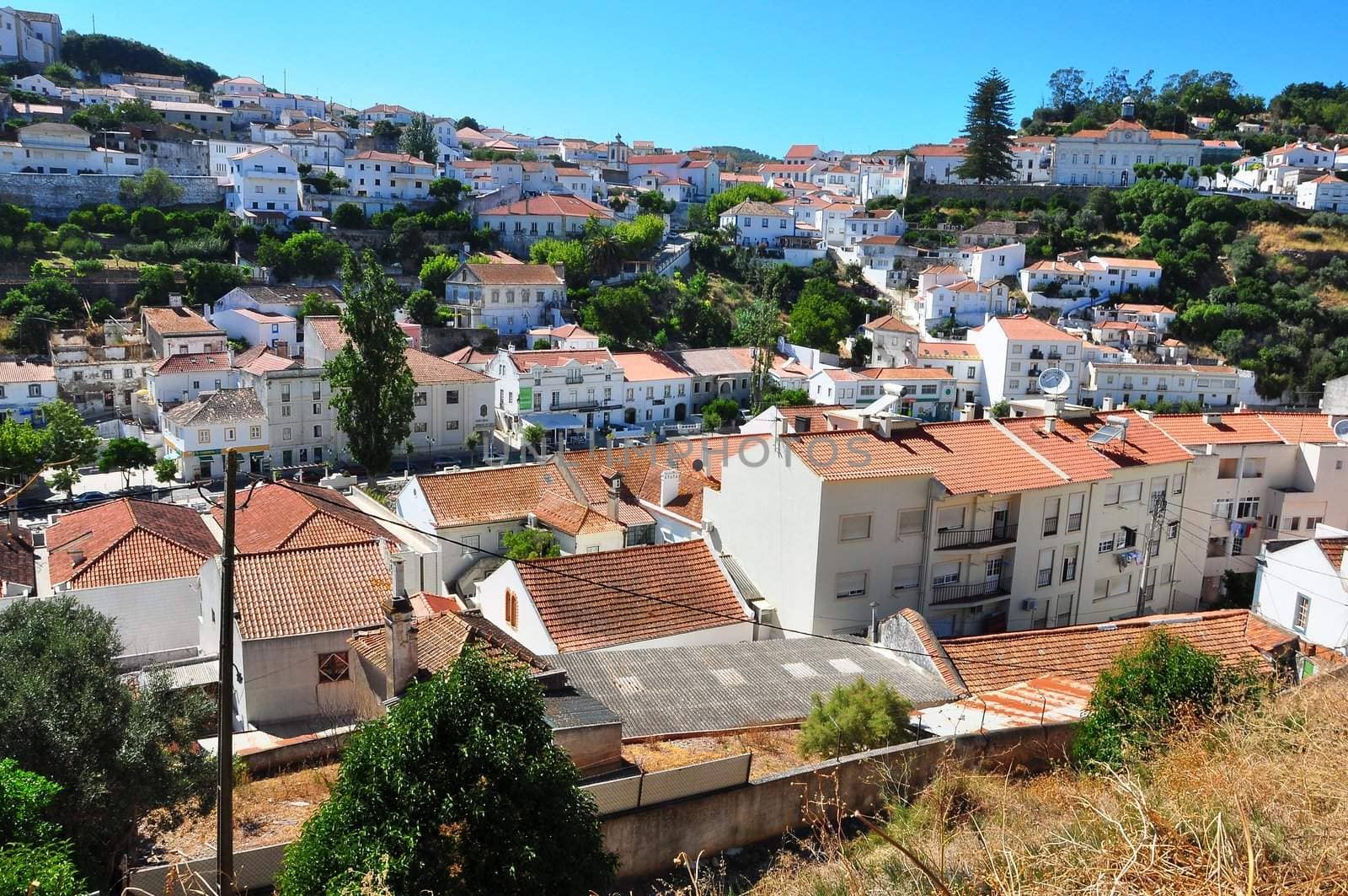 Old town,village on the hillside in Portugal