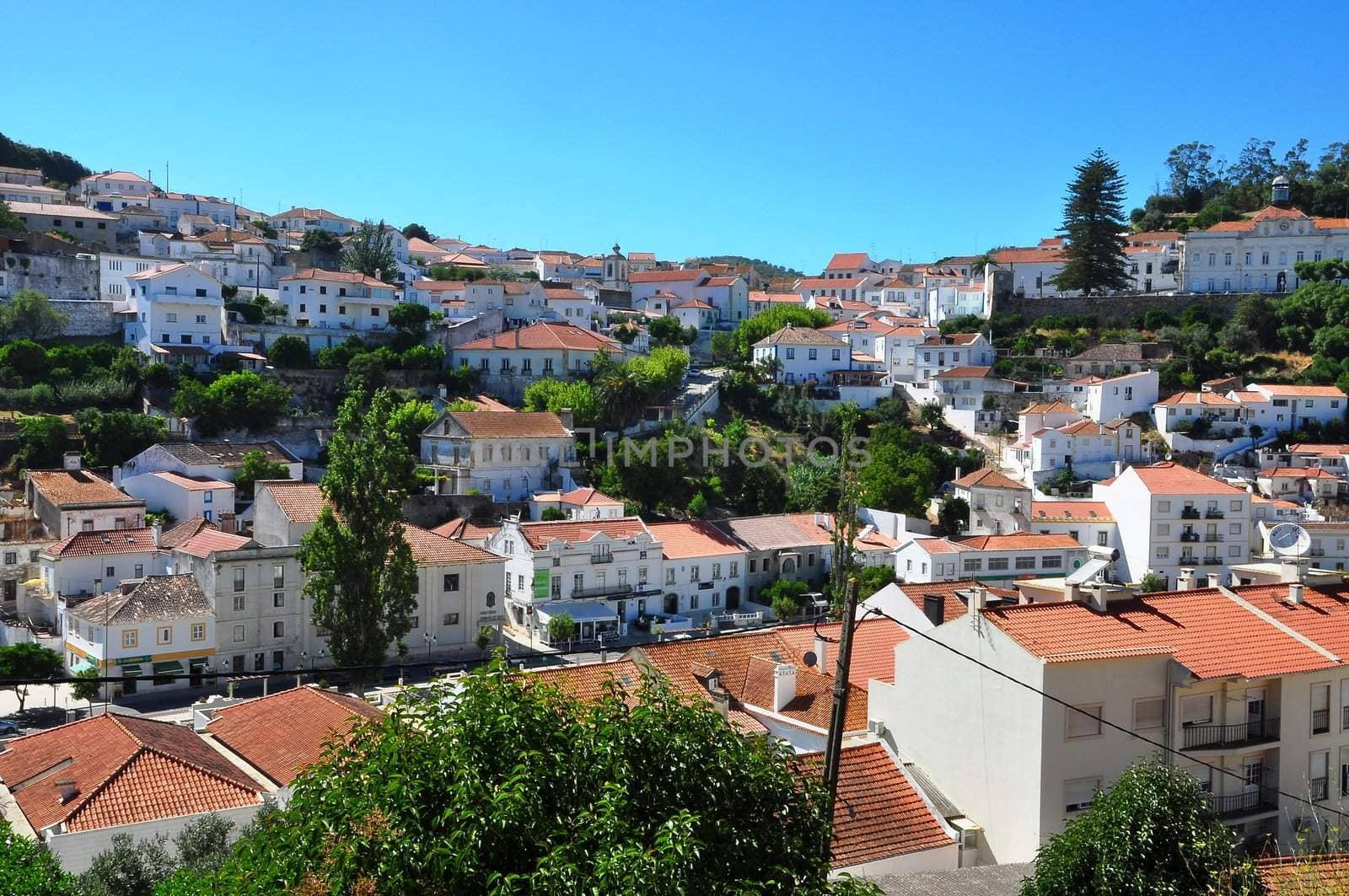 Old town,village on the hillside in Portugal