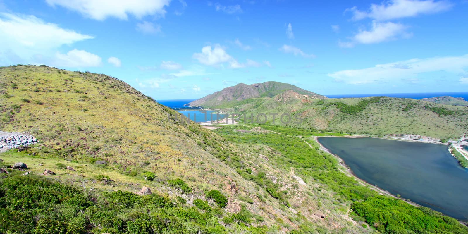 View of the Caribbean island of Saint Kitts.
