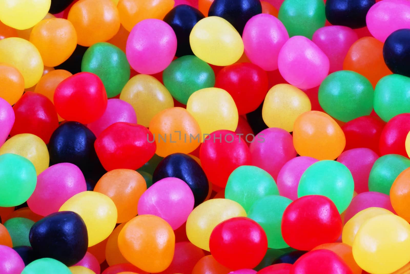 Lots of colorful jellybean background.                 