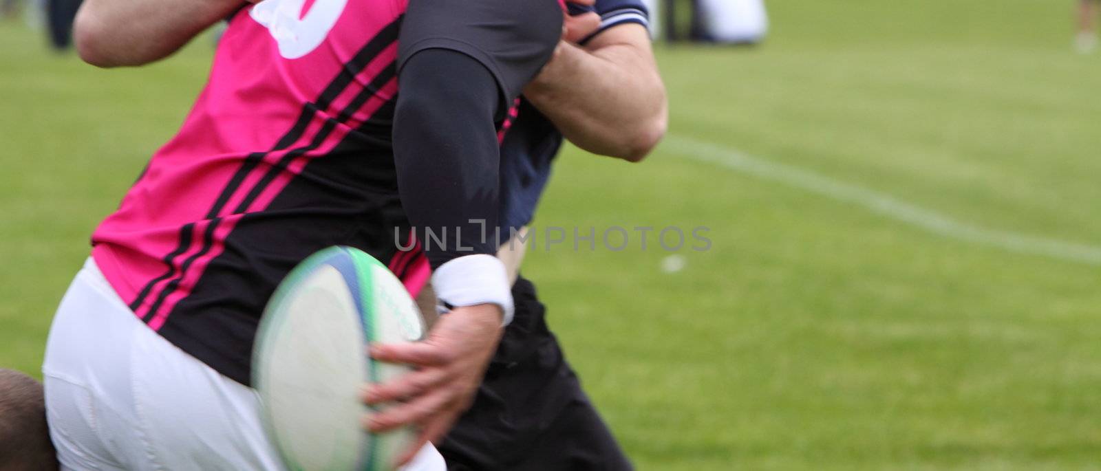 rugby with motion blur