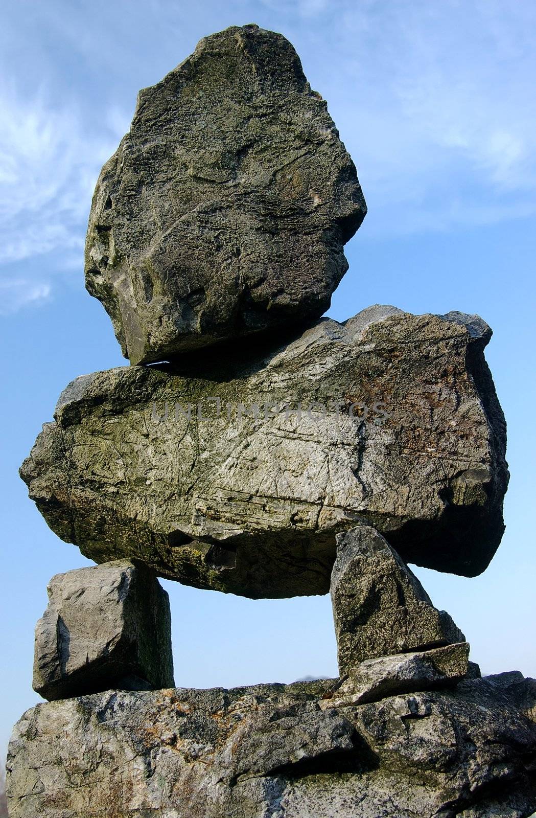 Large Zen Rock Stack  by clickbeetle