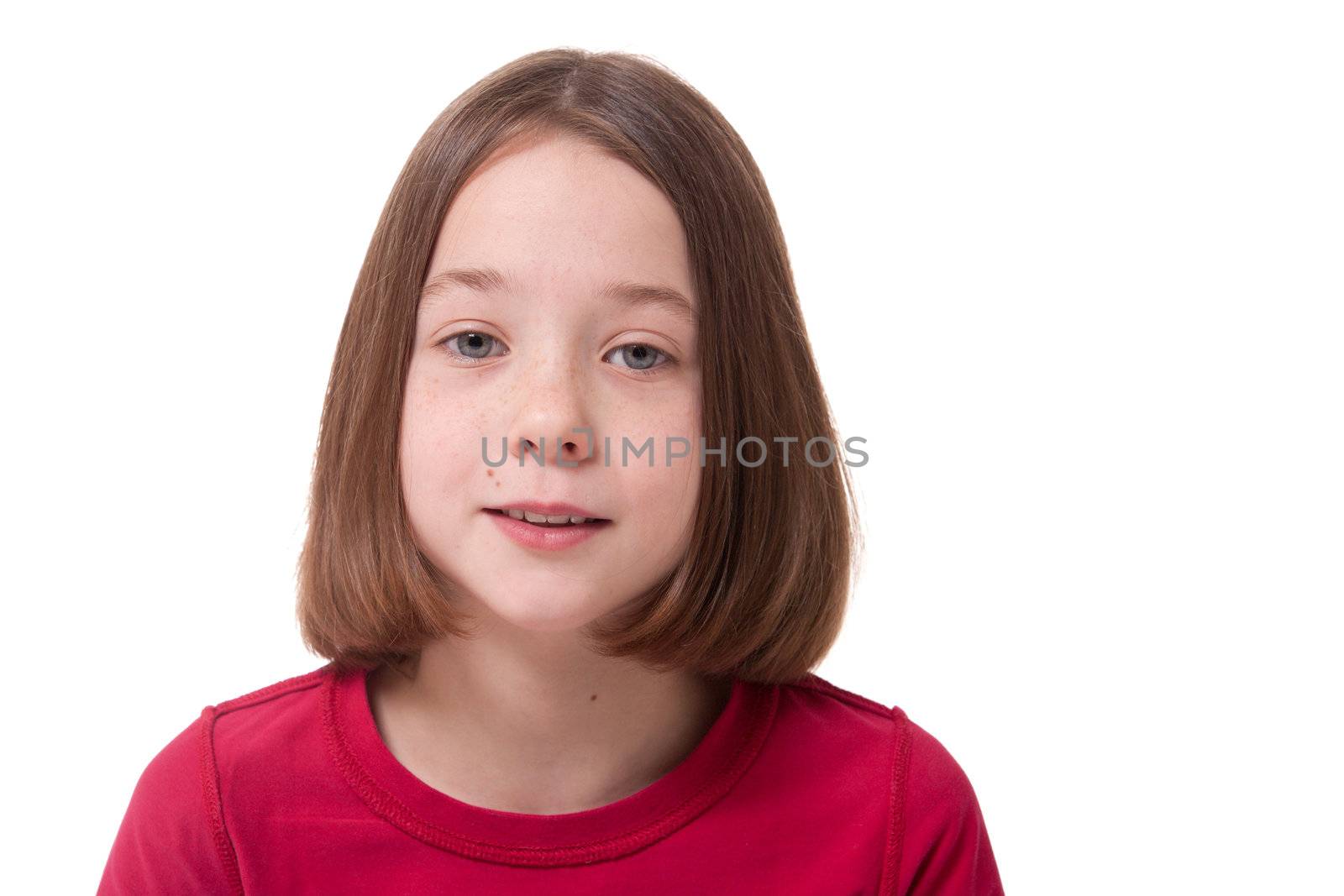 Young children isolated on a white background