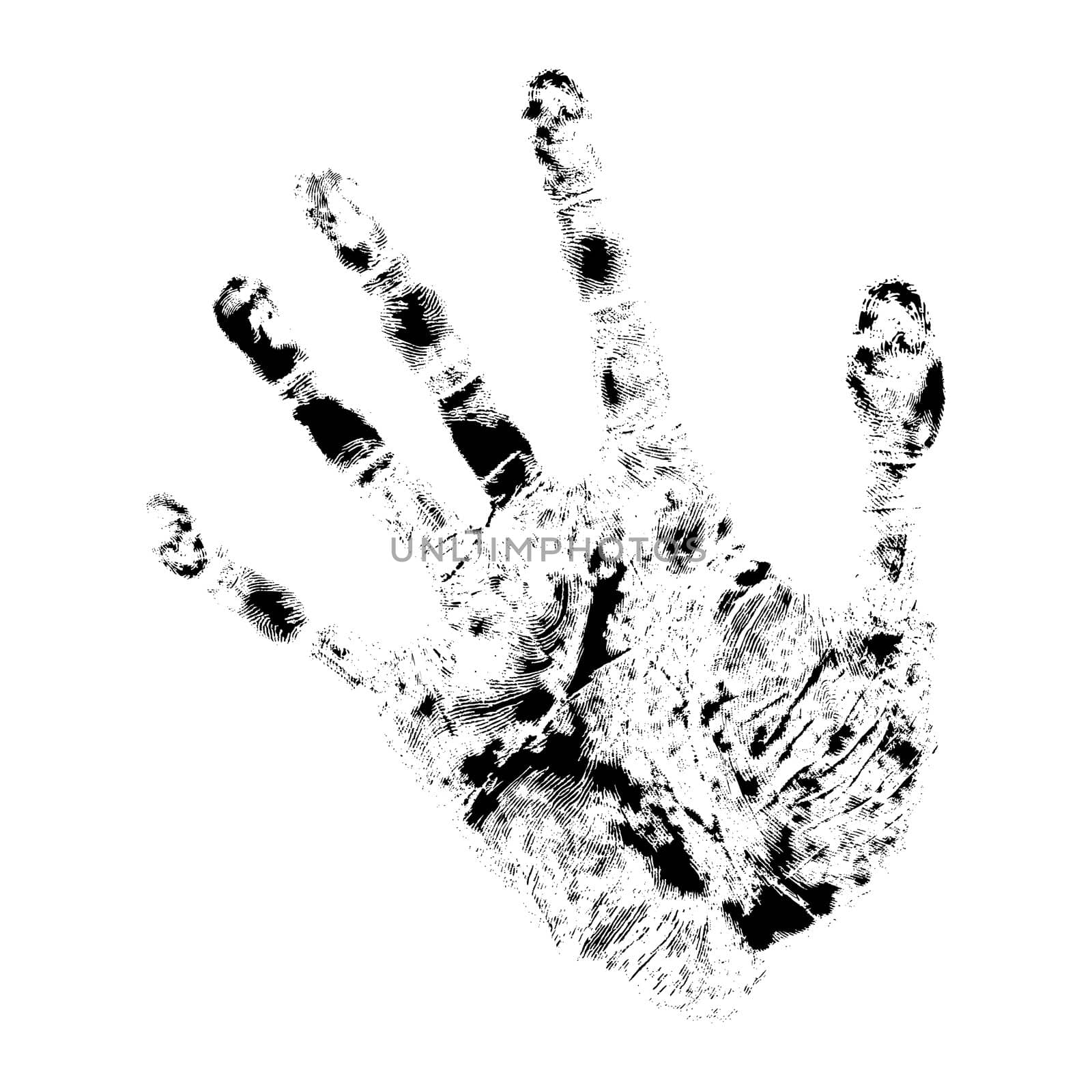 Realistic hand print by Lirch