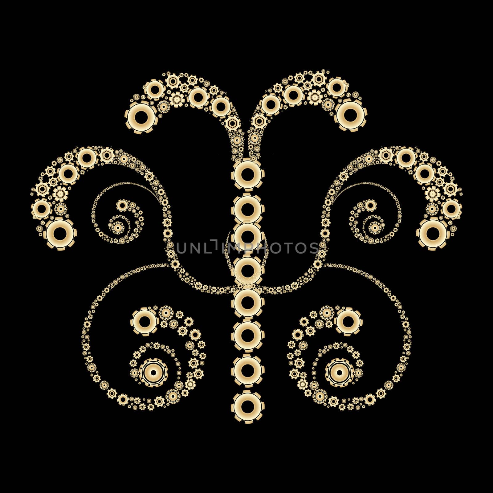 Golden gears design by Lirch