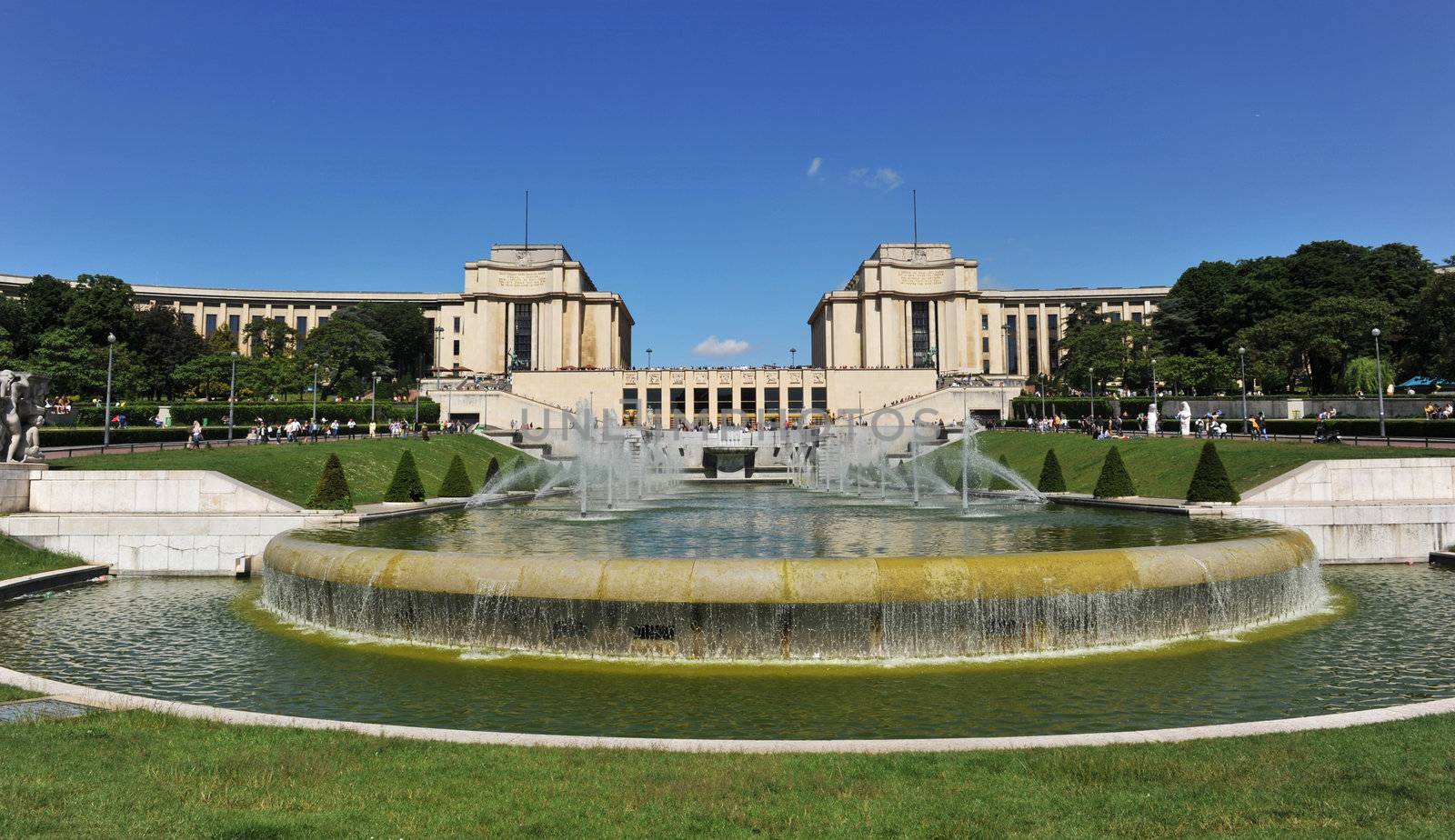 View of the monument Trocadero in Paris