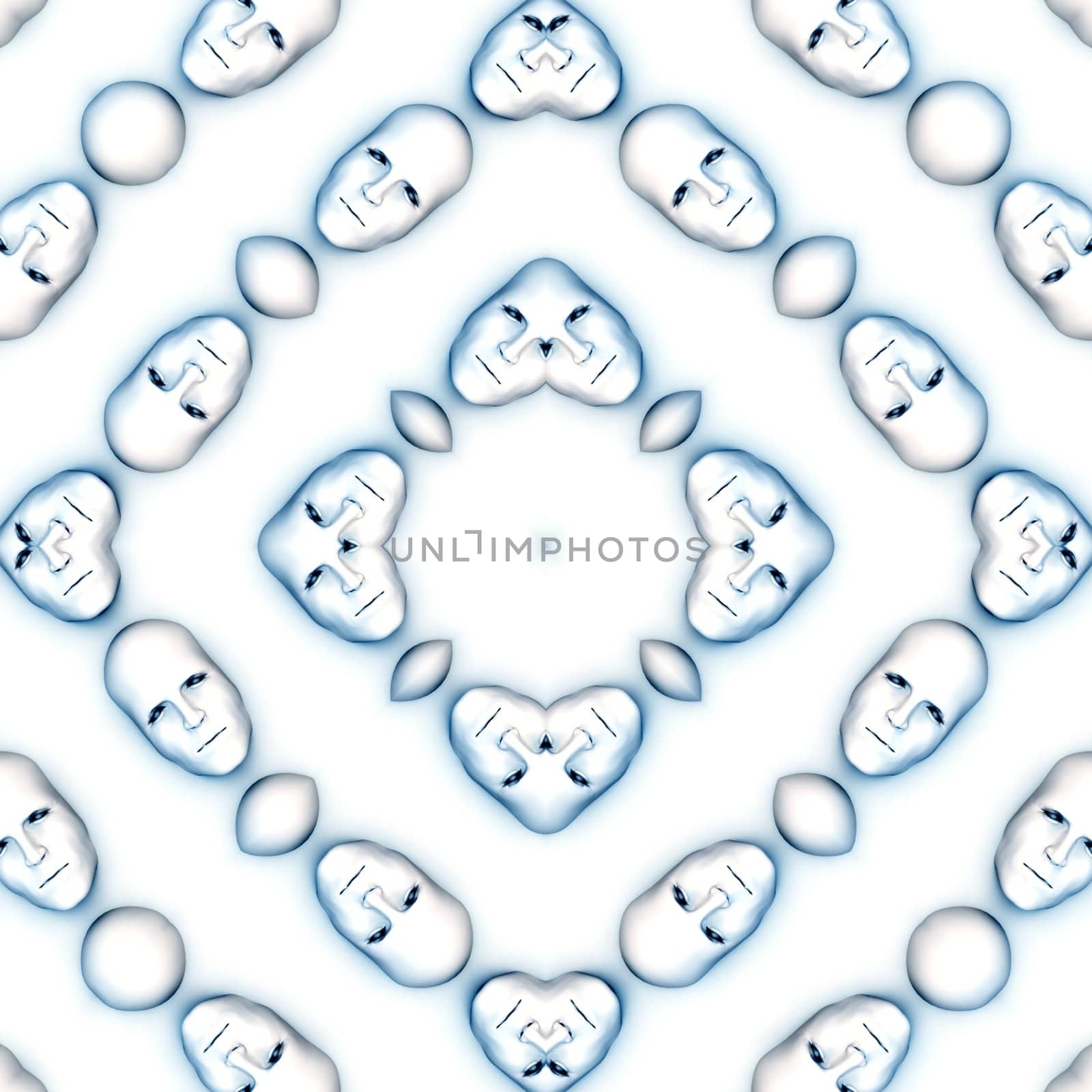 Seamless pattern made out of faces.