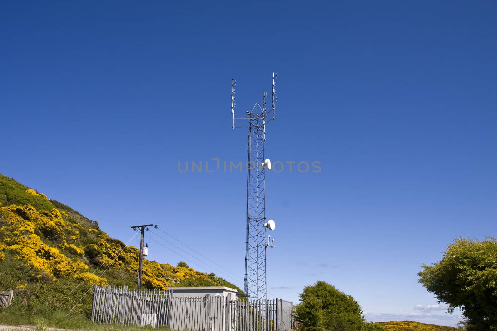 Telecommunication mast for mobile phone networks in an area of natural beauty