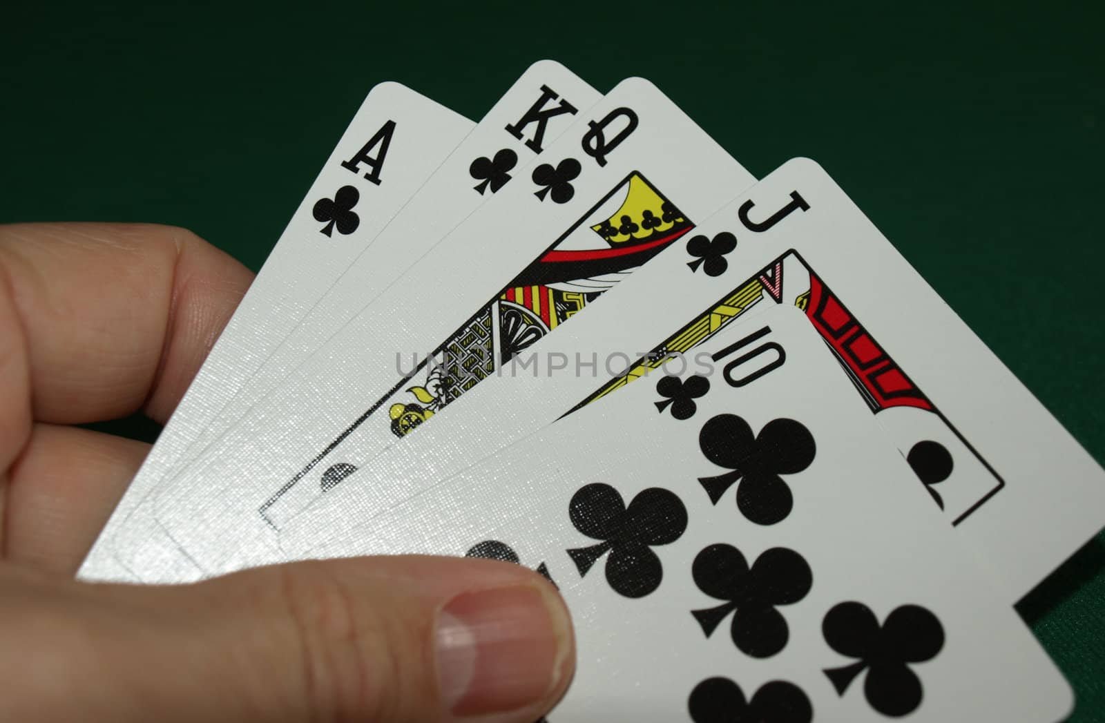 Great hand with ace high straight 