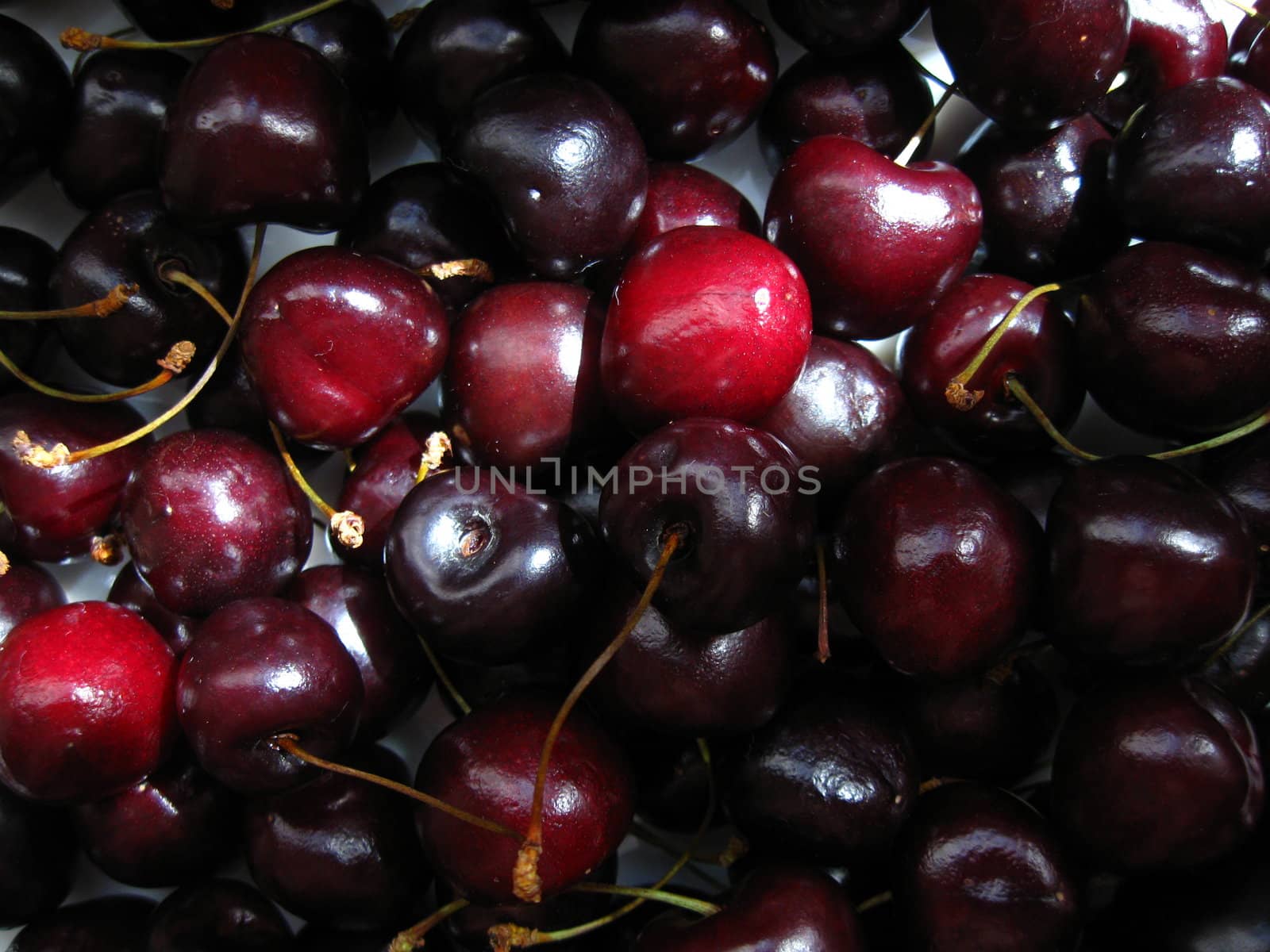 placer ripe berries  cherry used  as  background