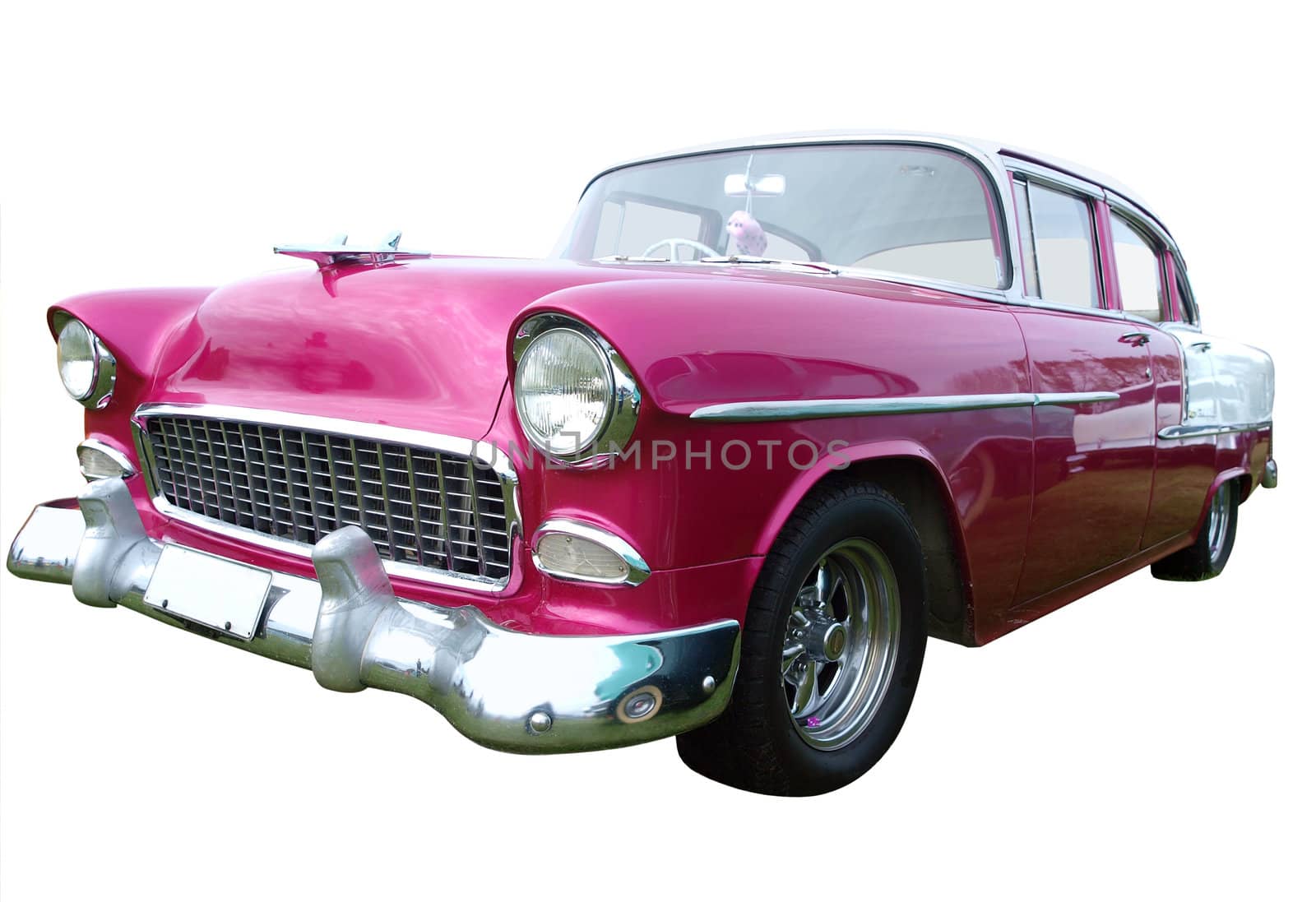 1955 Chevrolet Belair isolated with clipping path        