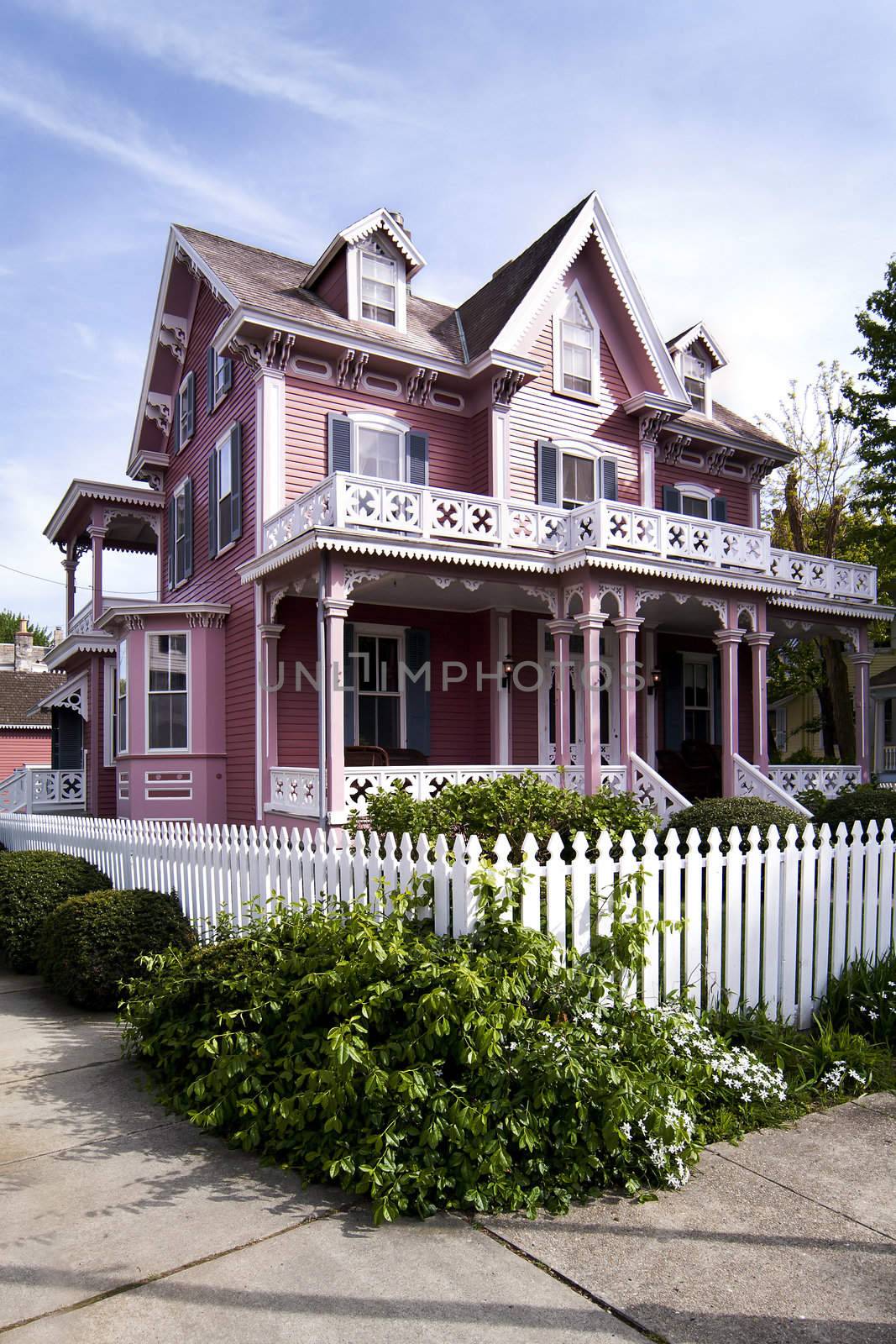 Pink Victorian house by phakimata