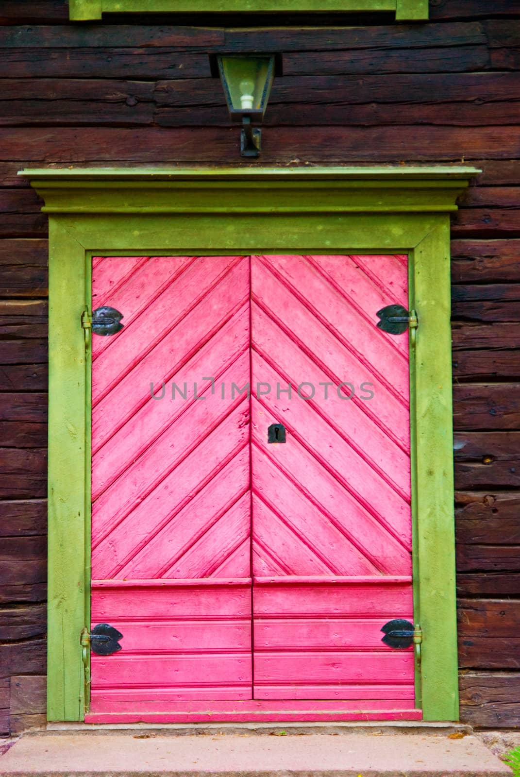 An entrance on a real old house