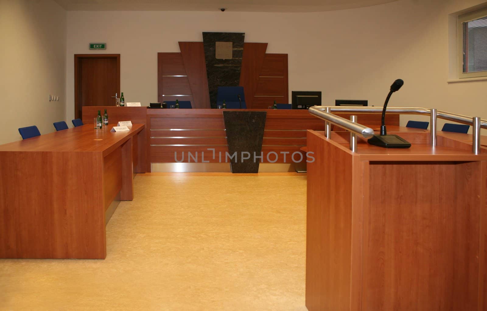 Modern court house building interior, Czech republic