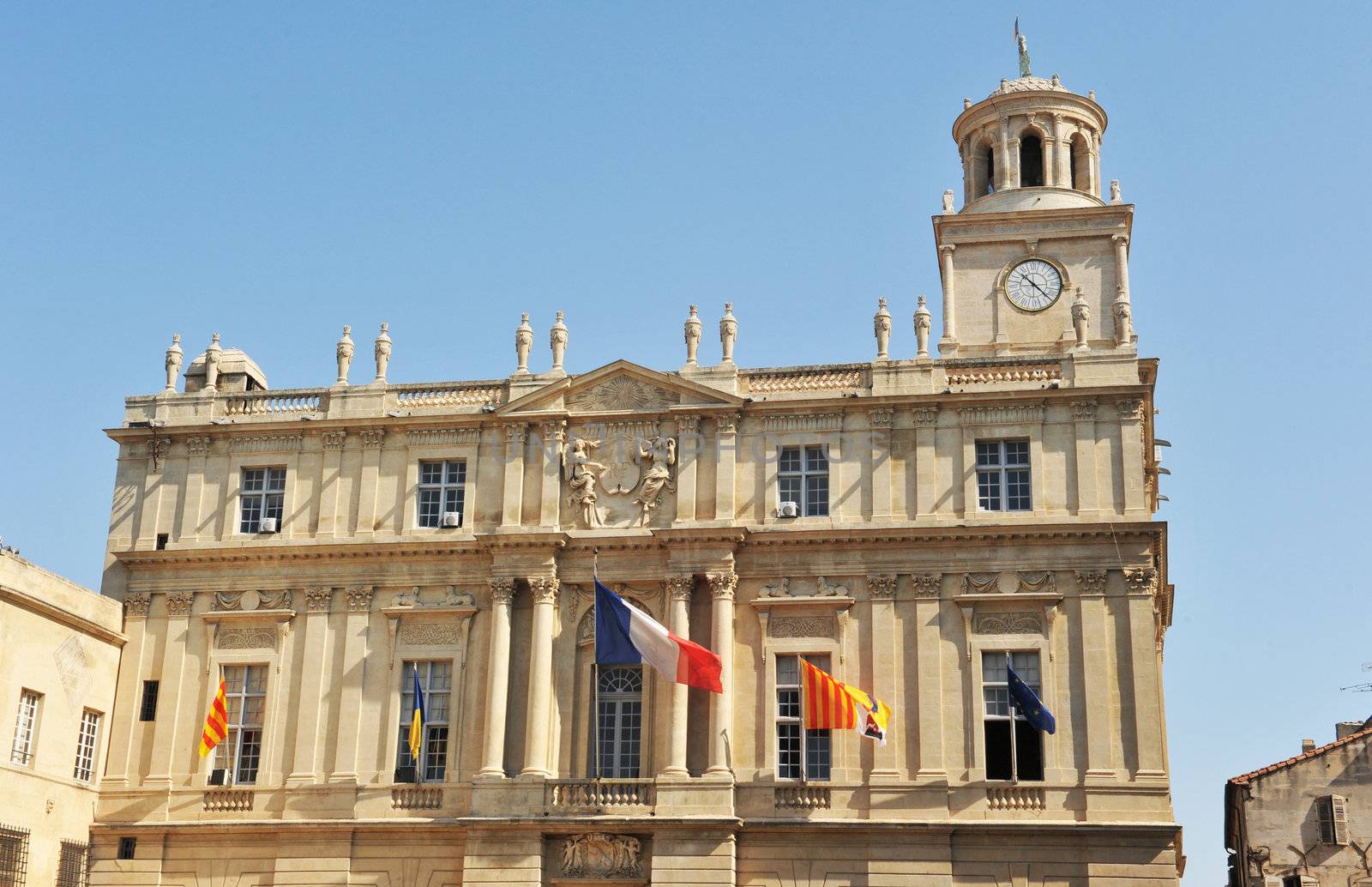 Hotel de ville of Arles, Bouches du Rhone, France