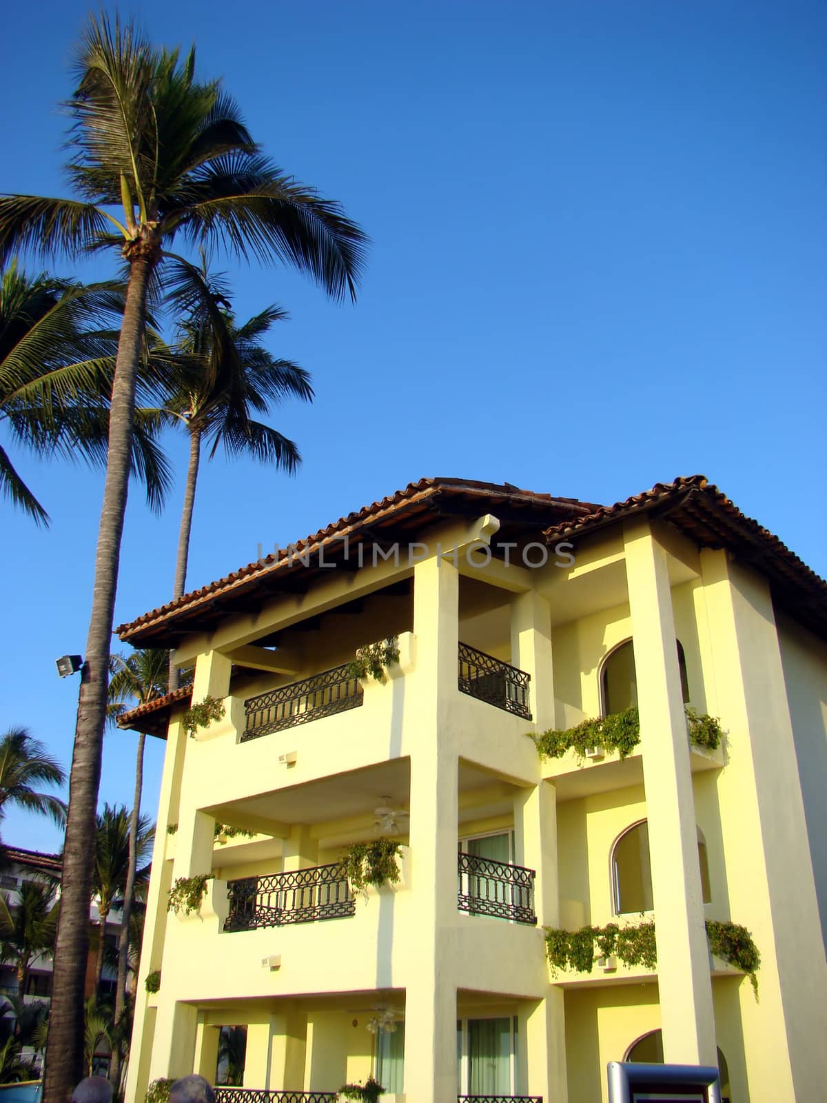 Typical mexican architecture. Resort in Puerto Vallarta.