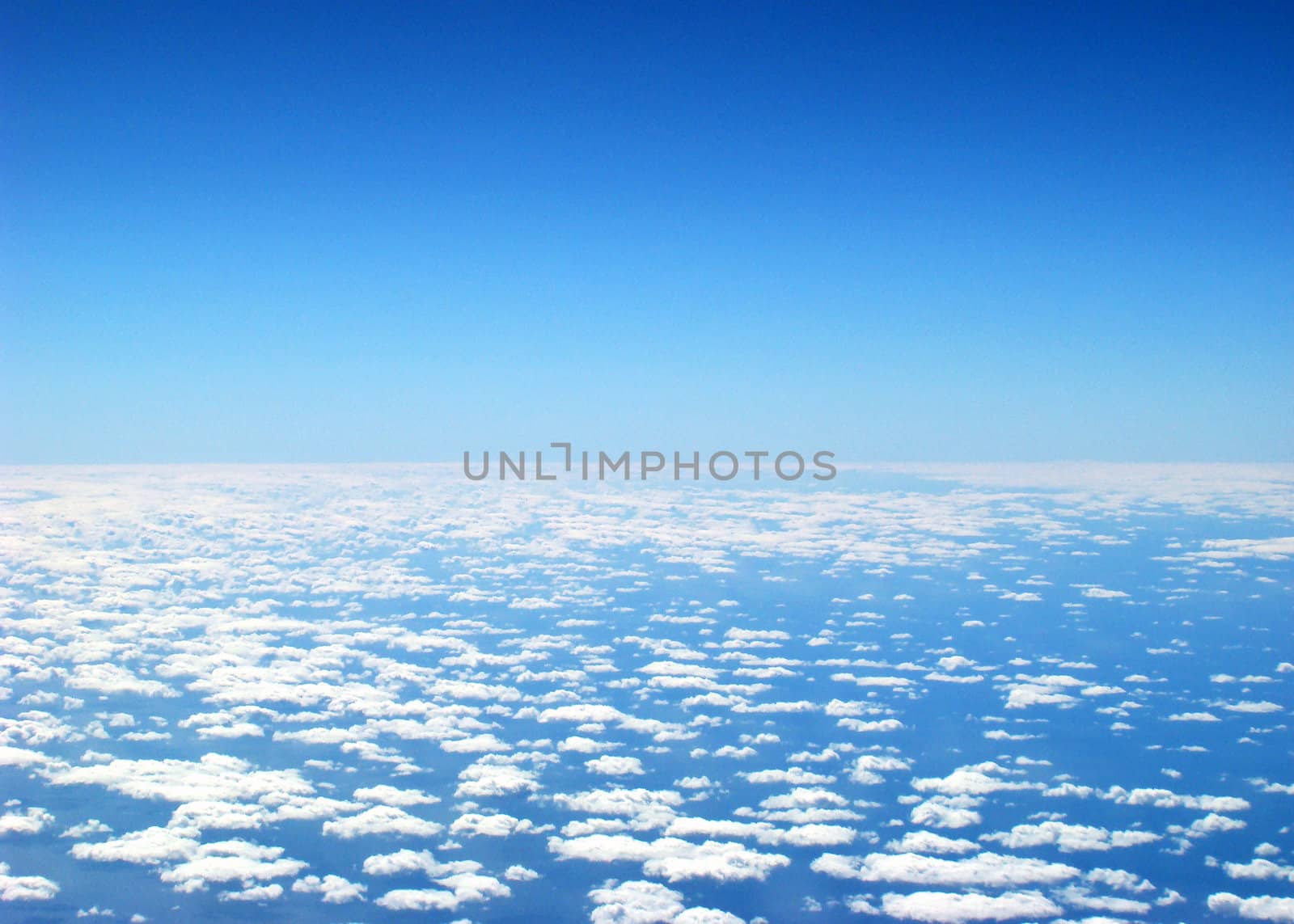 Taken from the flight deck of an airliner over the Caribbean Sea at 38000 ft.