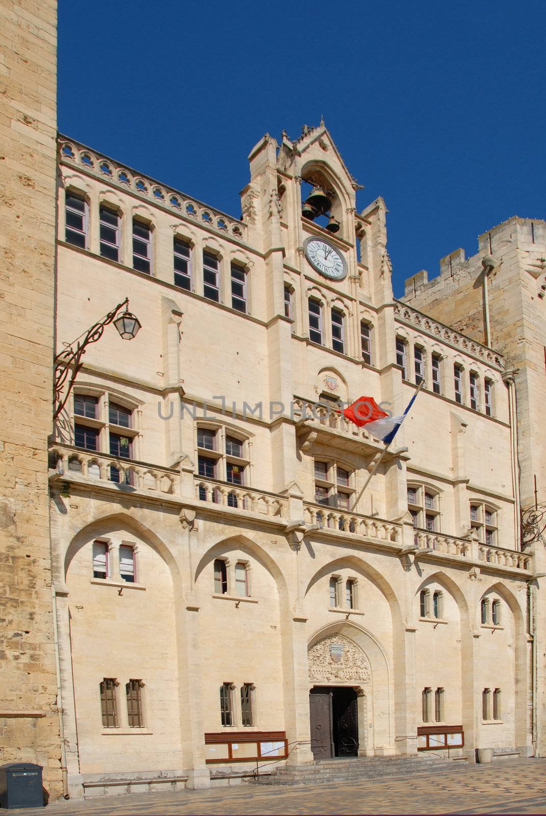 town hall of Narbonne, in a Castle of middle age, Aude, Languedoc Roussillon, France