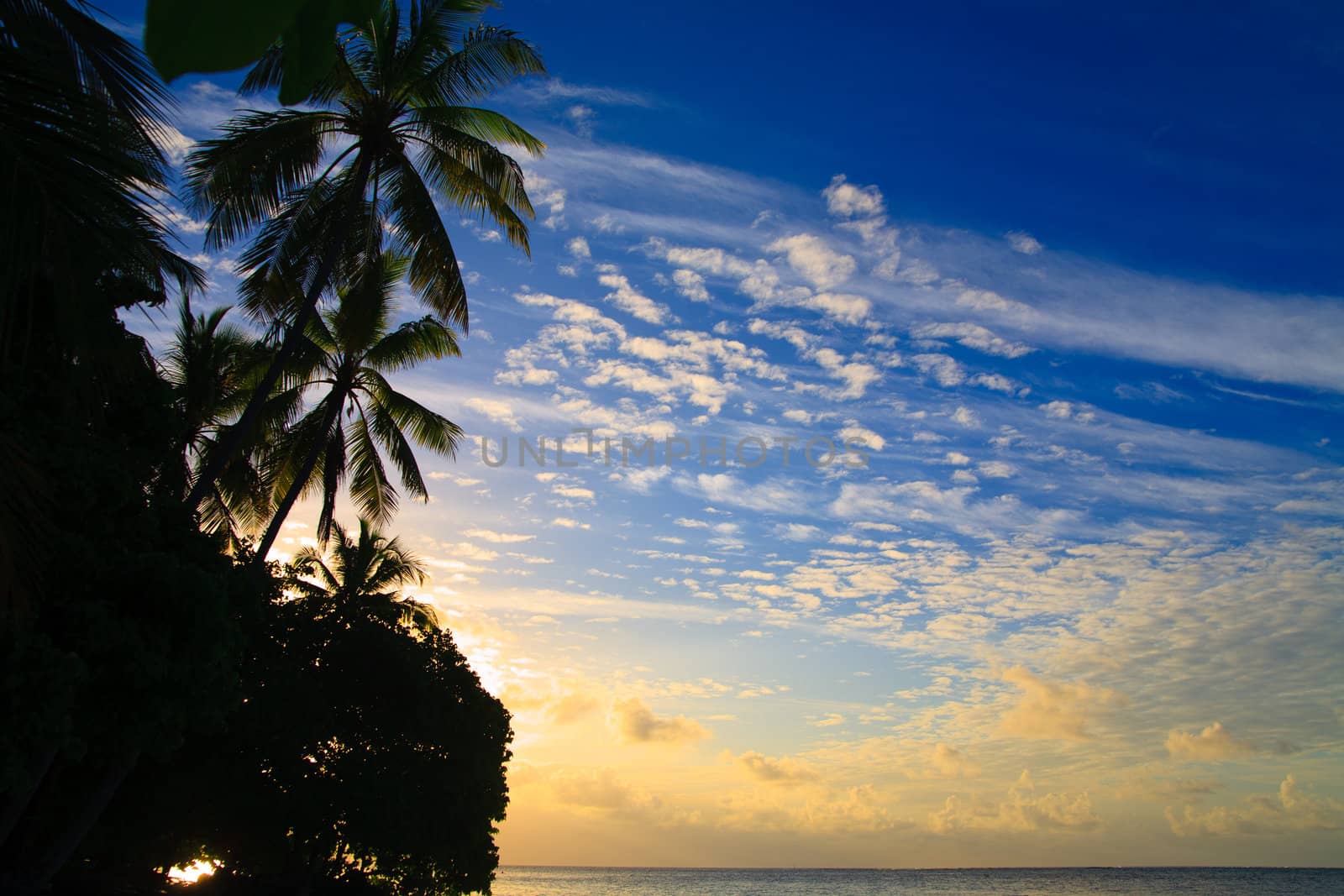 Maldivian Sunset image with nice color