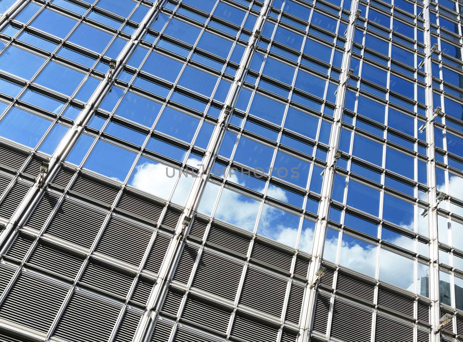 glass wall of building