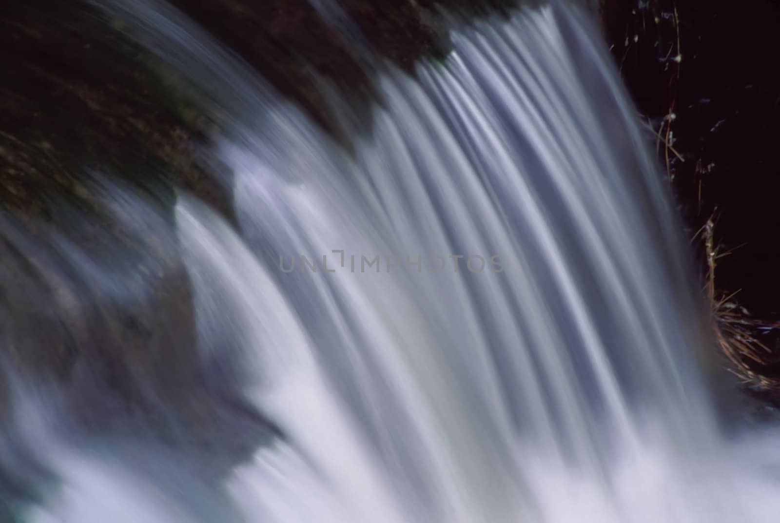 Cascading water at Matthiessen State Park in Illinois.