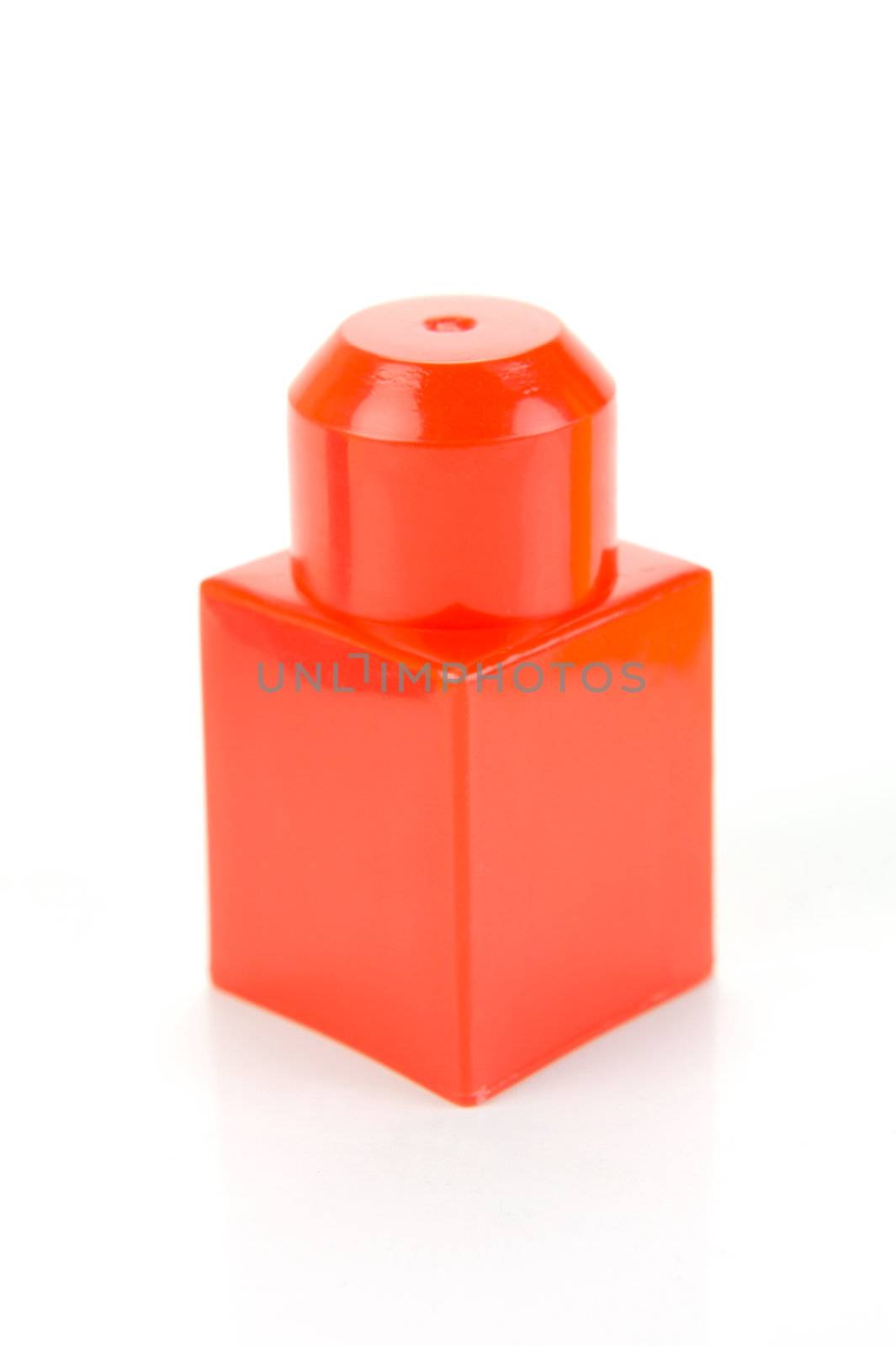 Toy building blocks isolated against a white background