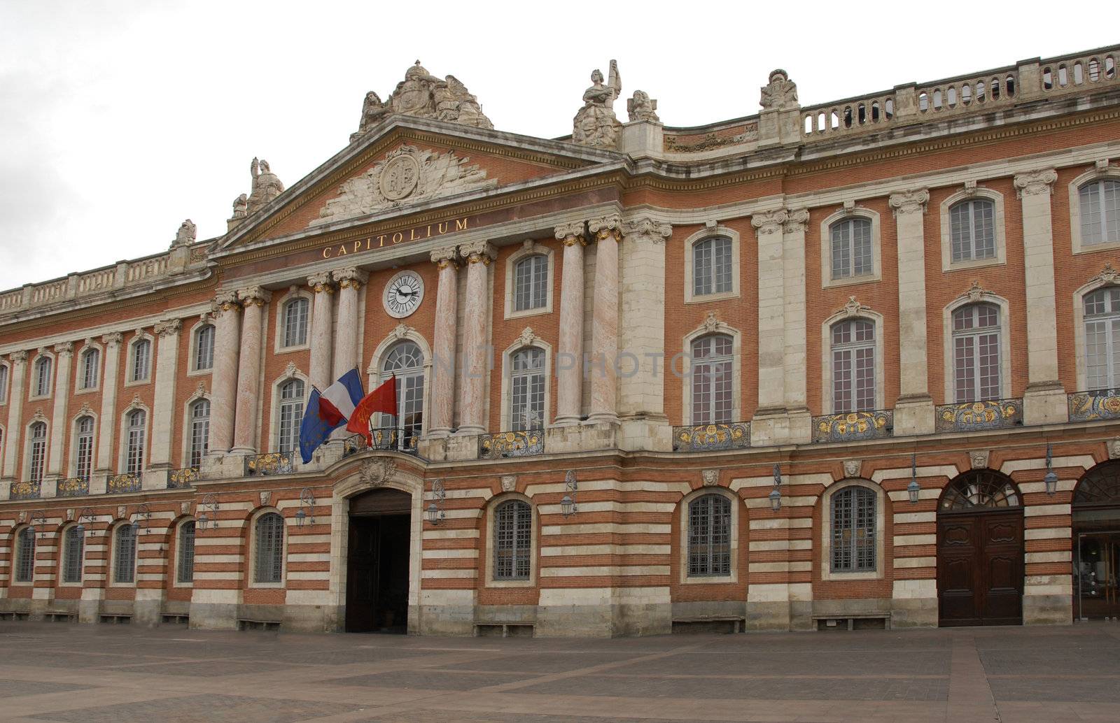 Toulouse Capitole, famous place in Toulouse, France,