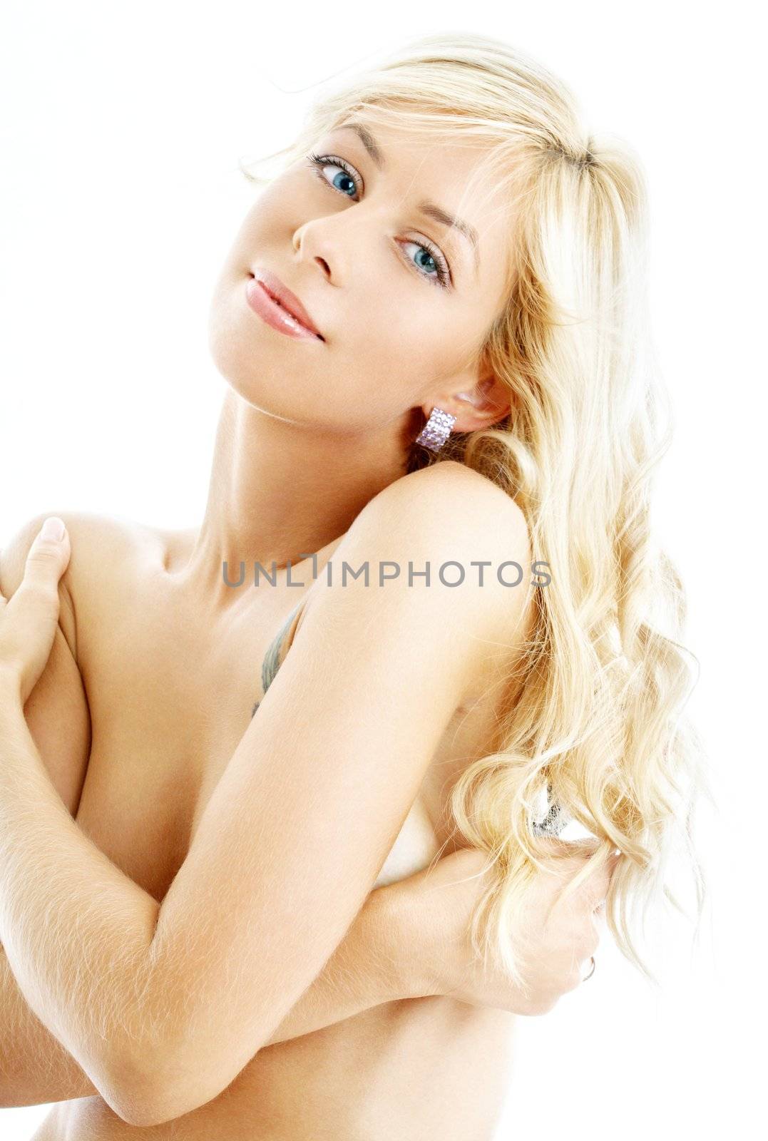 smiling topless blond #2 by dolgachov