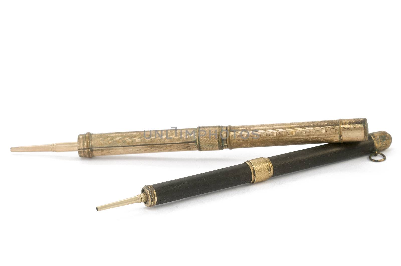 A pair of antique mechanical pencils