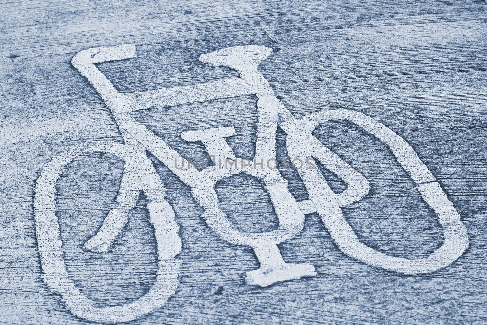Bicycle road sign. 