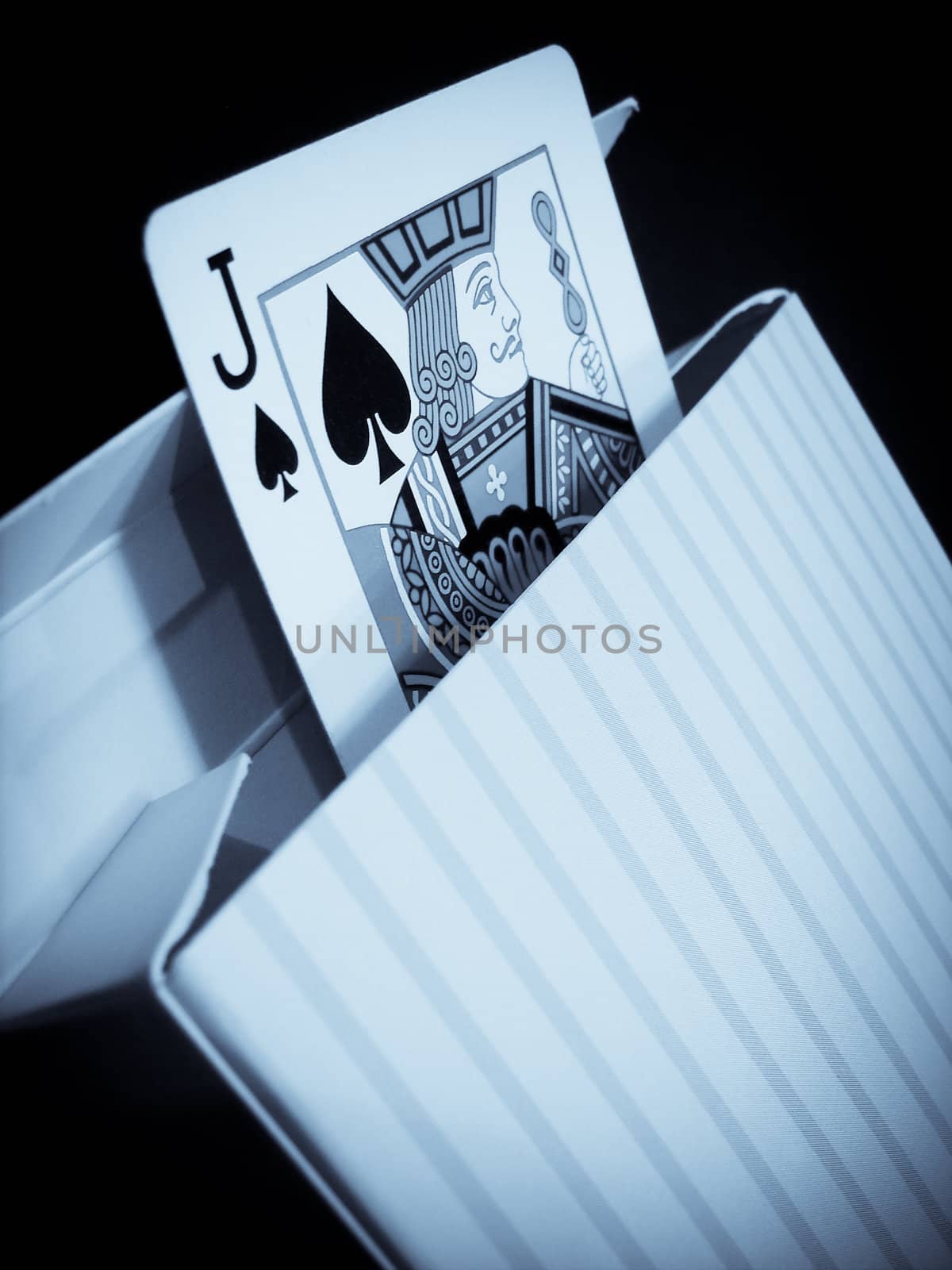 Jack of spades in a box, a conceptual photograph of jack in the box