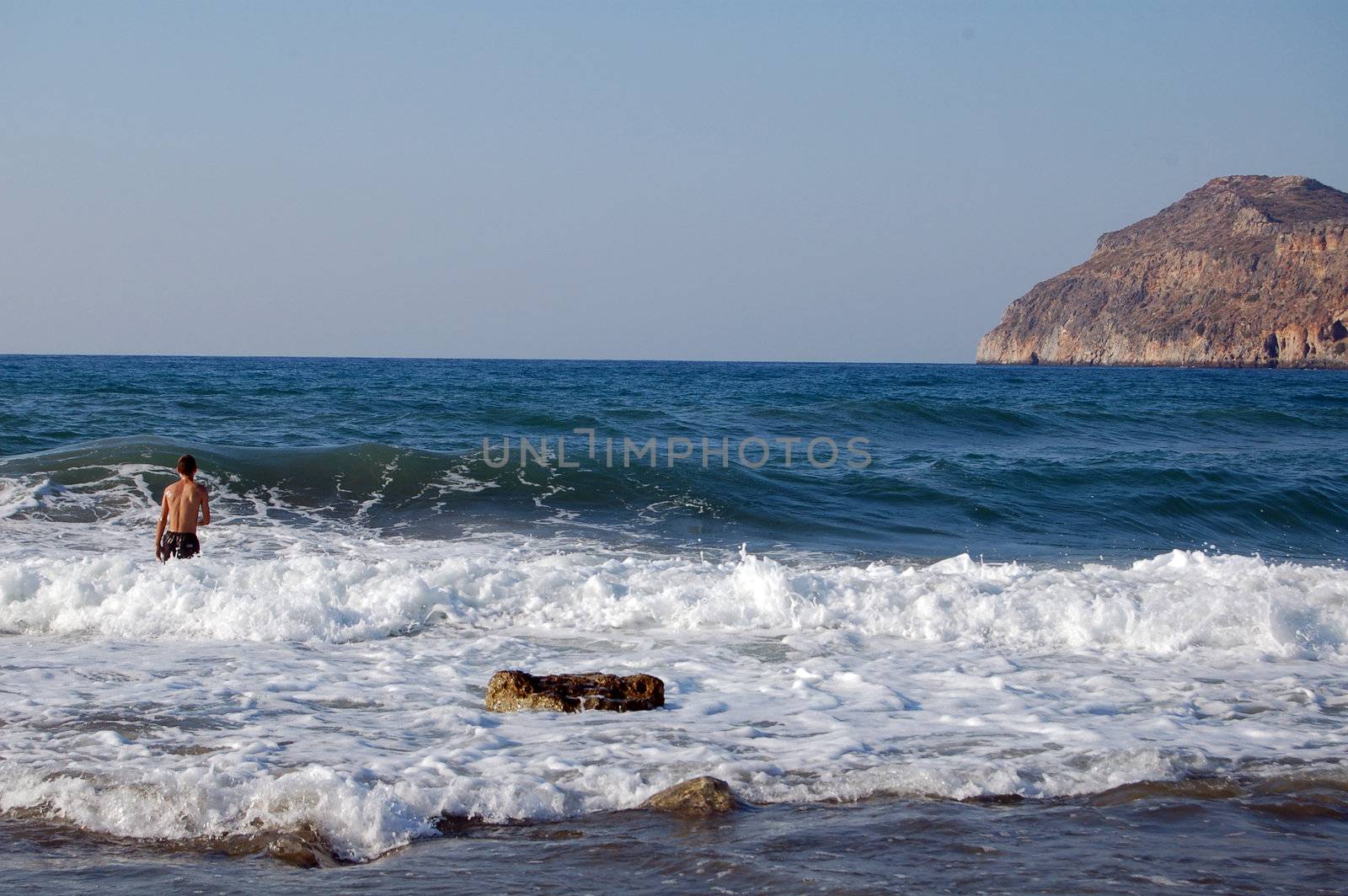 boy in the waves