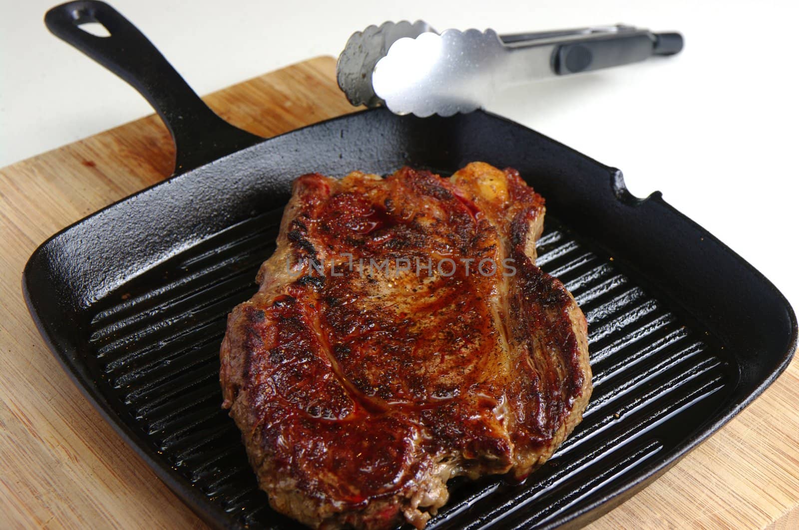 Freshly Grilled Eye Fillet Steak. Studio shot with diffuse, oblique lighting.