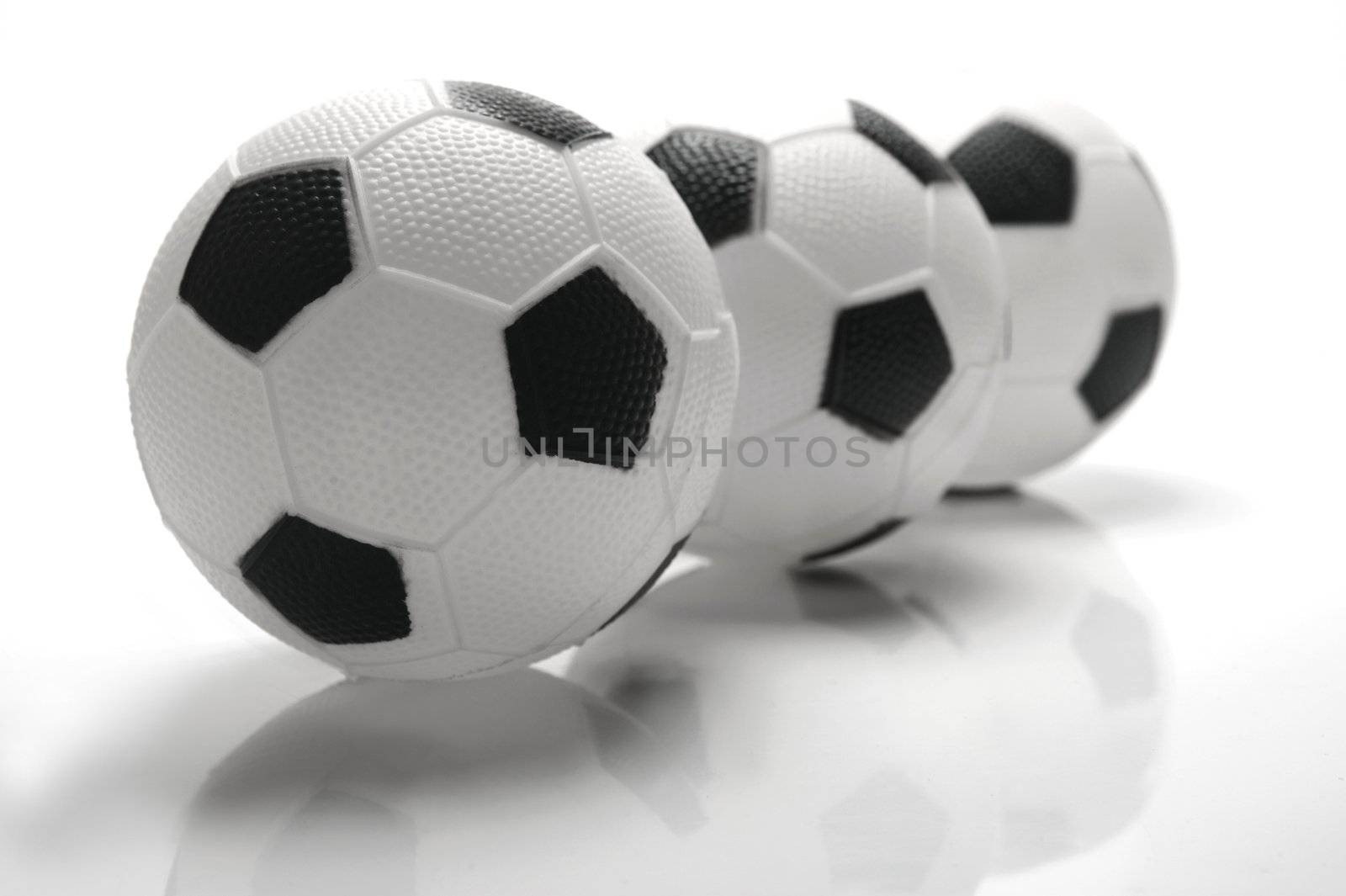 A soccor ball isolated against a white background